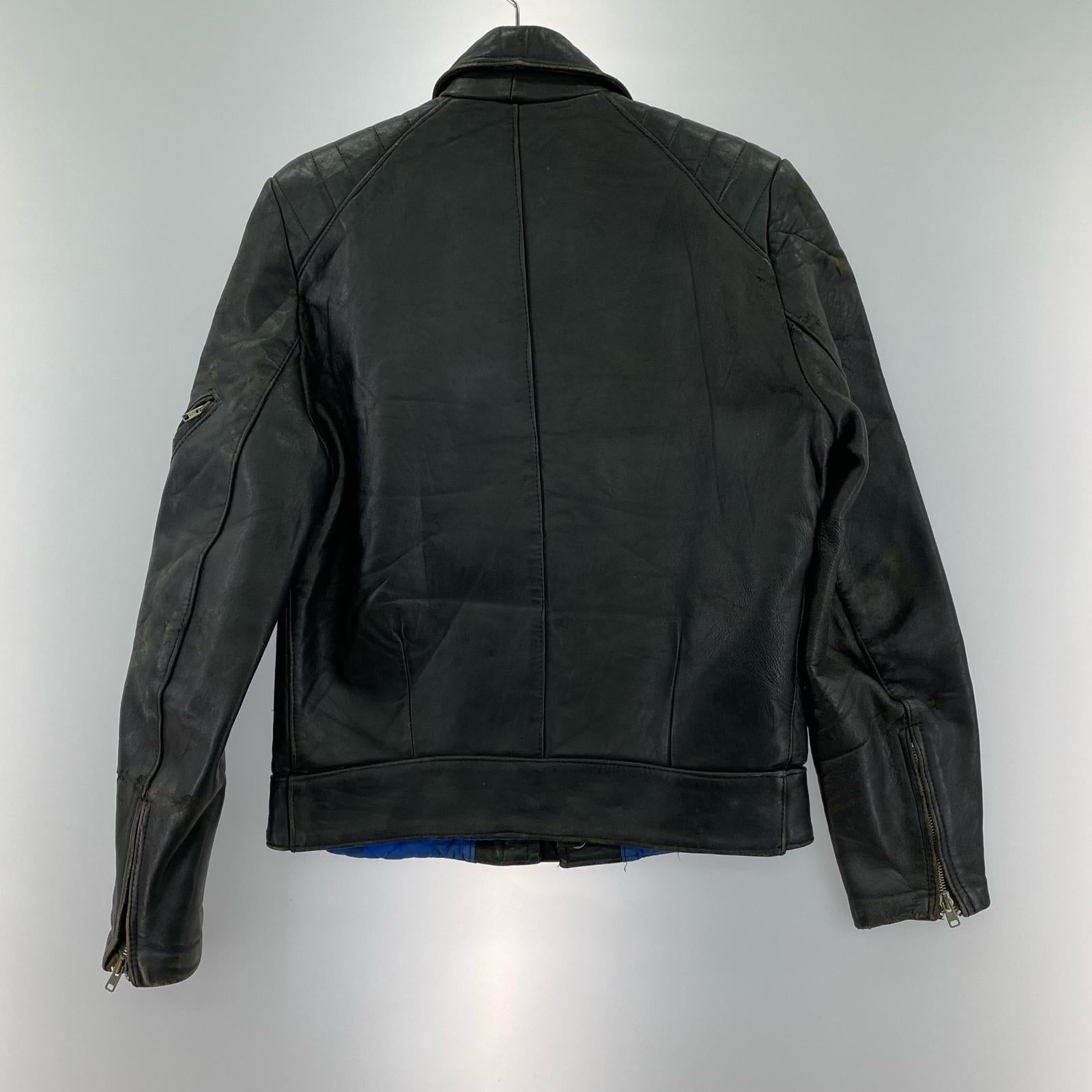 レザージャケット 70s Kett型 レザー 黒 (-) ブラック