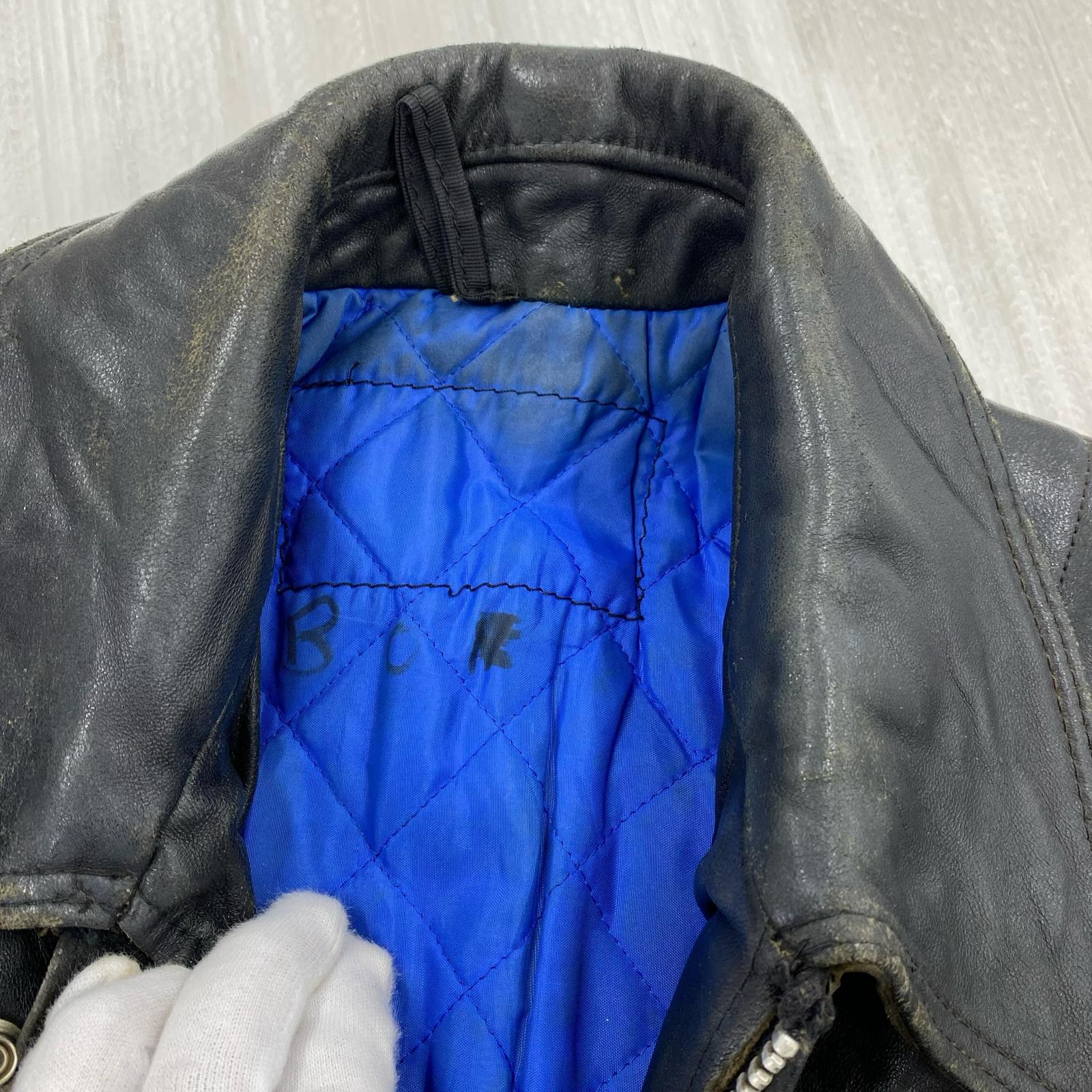 レザージャケット 70s Kett型 レザー 黒 (-) ブラック