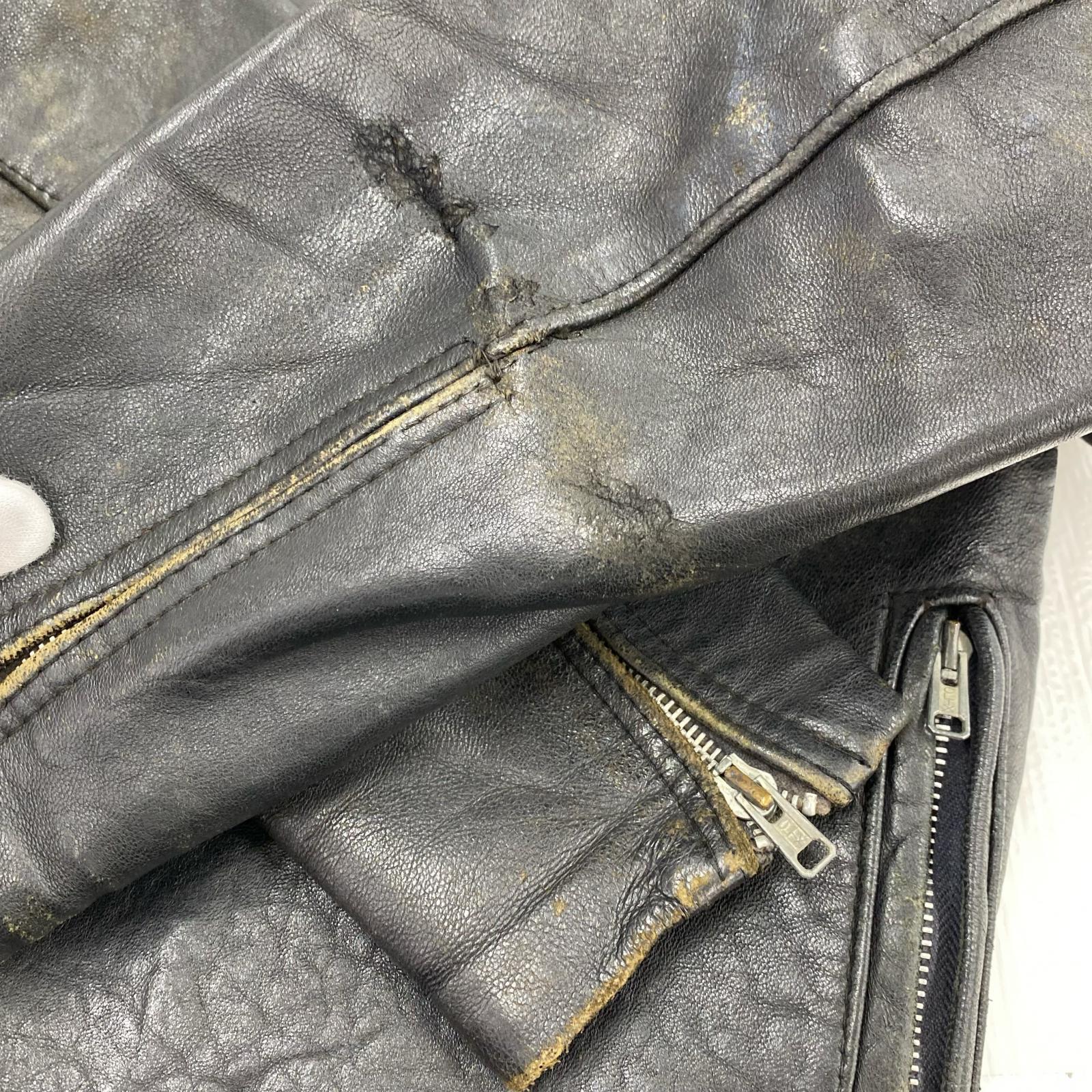レザージャケット 70s Kett型 レザー 黒 (-) ブラック