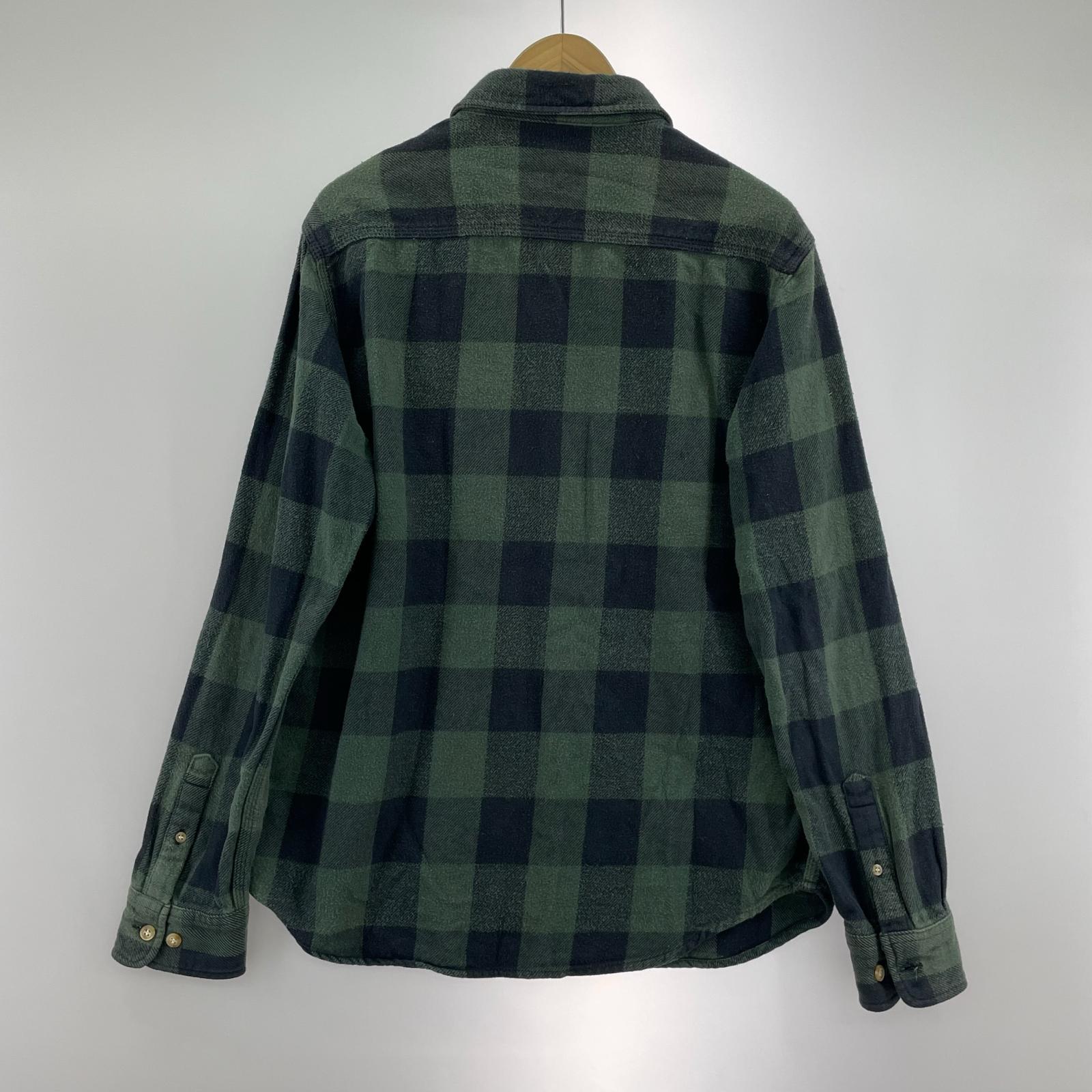 長袖シャツ 90s-00s L/S チェック柄シャツ 緑 M グリーン