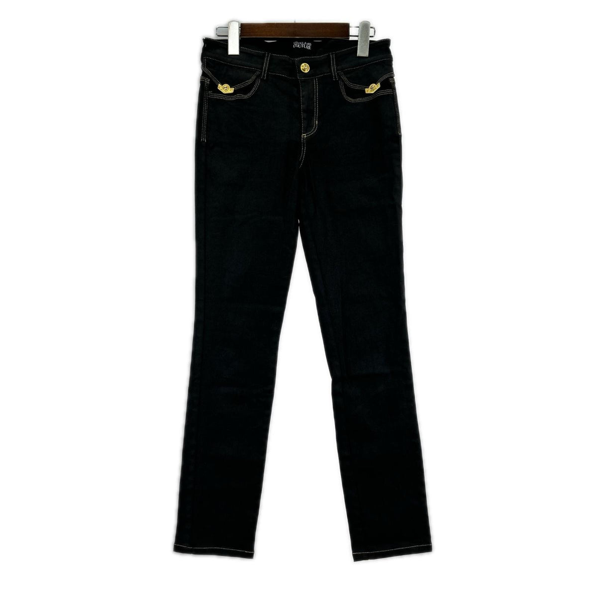 デニムパンツ VERSACE JEANS COUTURE デニム・ジーンズ 28 ブラック