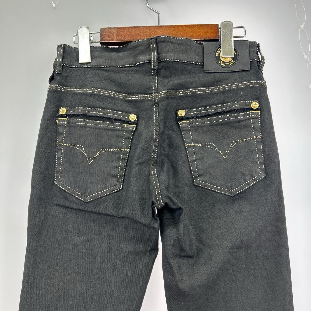 デニムパンツ VERSACE JEANS COUTURE デニム・ジーンズ 28 ブラック