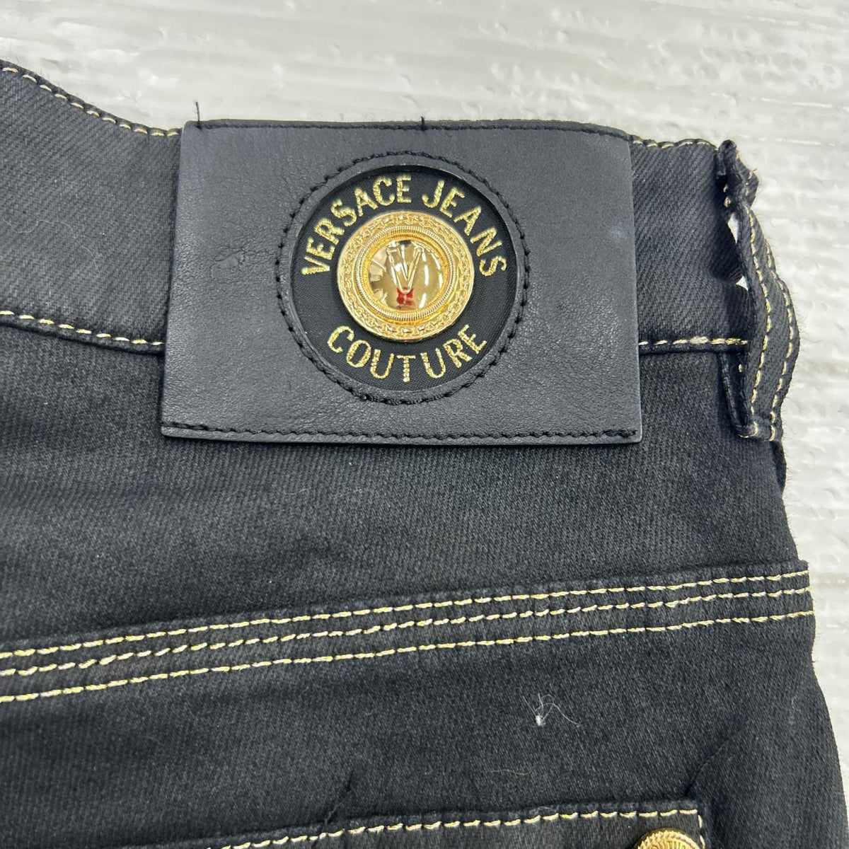 デニムパンツ VERSACE JEANS COUTURE デニム・ジーンズ 28 ブラック