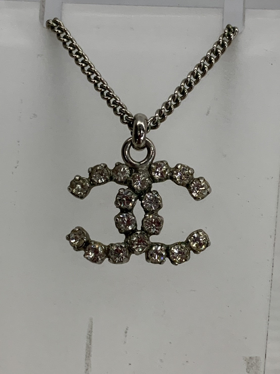 CHANEL ラインストーン ココマークネックレス