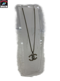 CHANEL ラインストーン ココマークネックレス