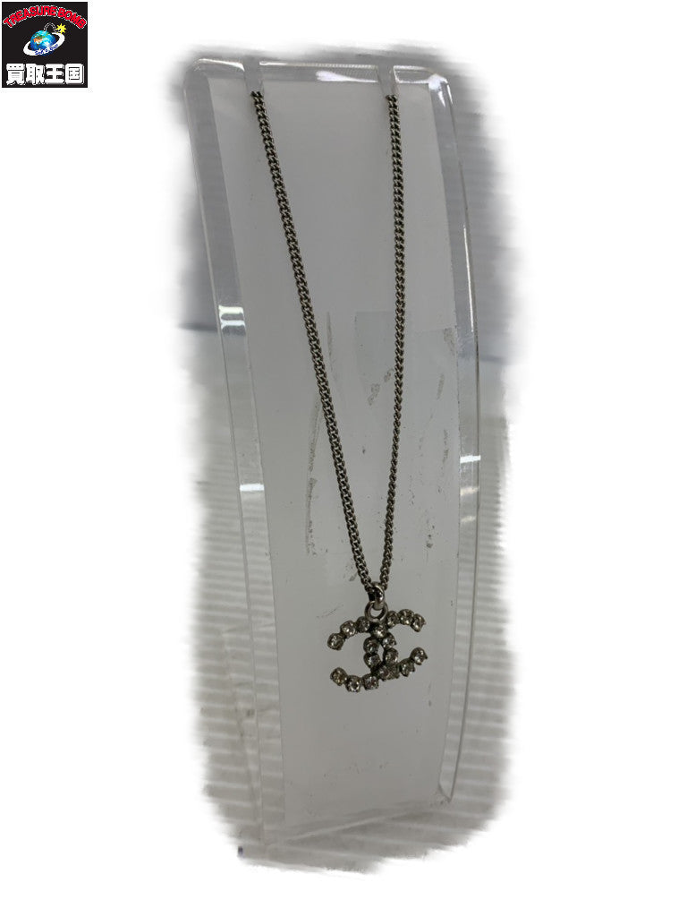 CHANEL ラインストーン ココマークネックレス