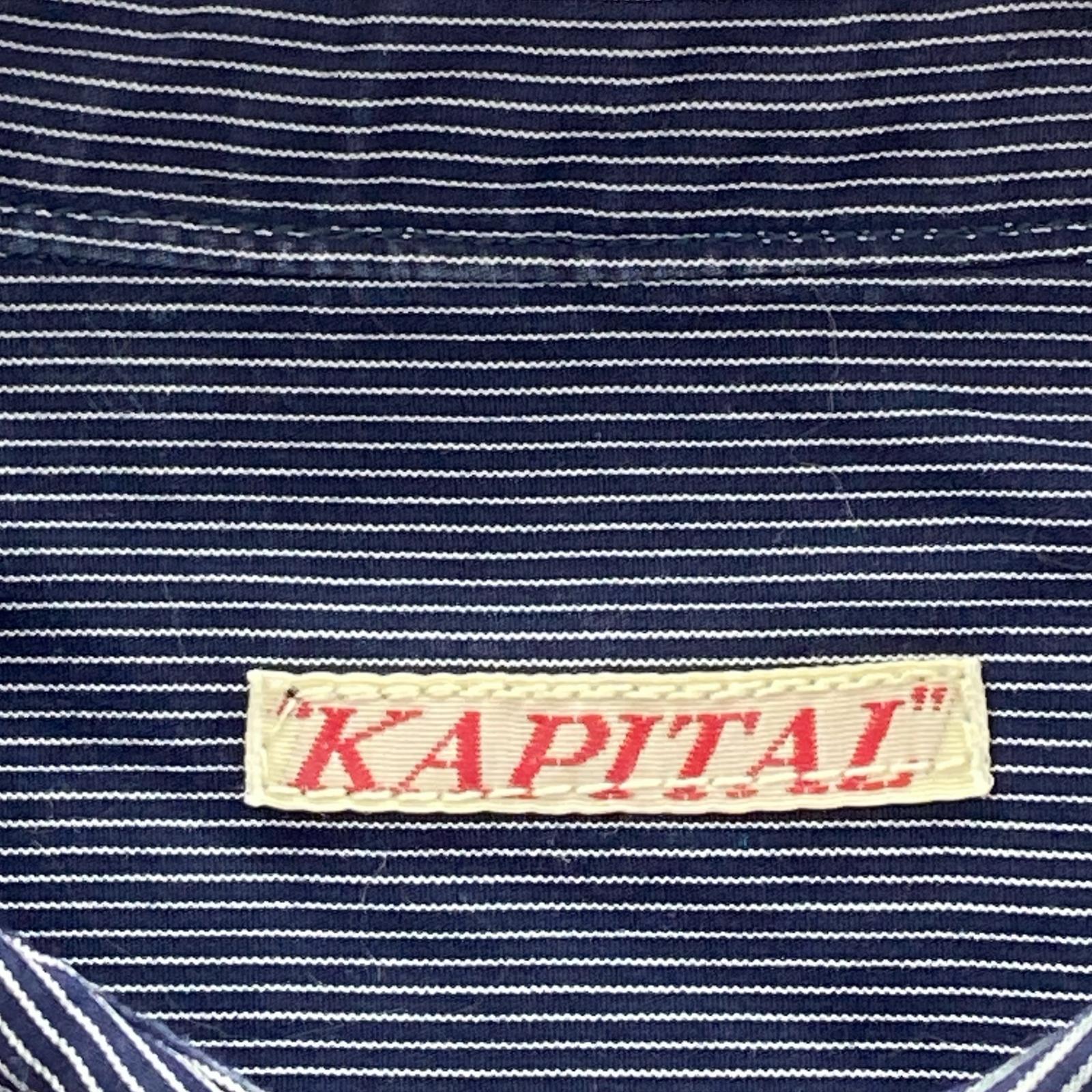 長袖シャツ kapital バンドカラー シャツ S ブラック