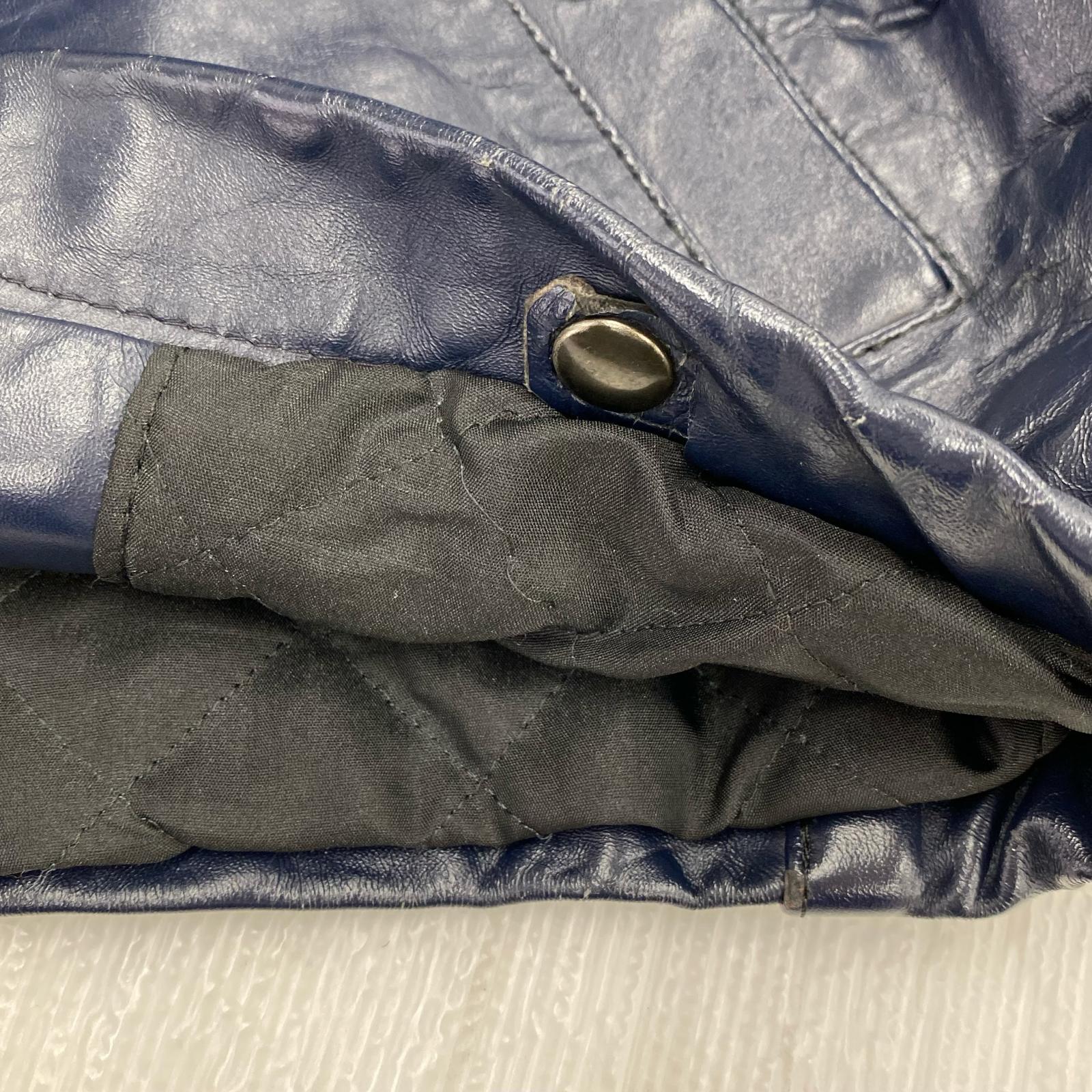レザージャケット フランス軍 パイロットジャケット 紺 (-)