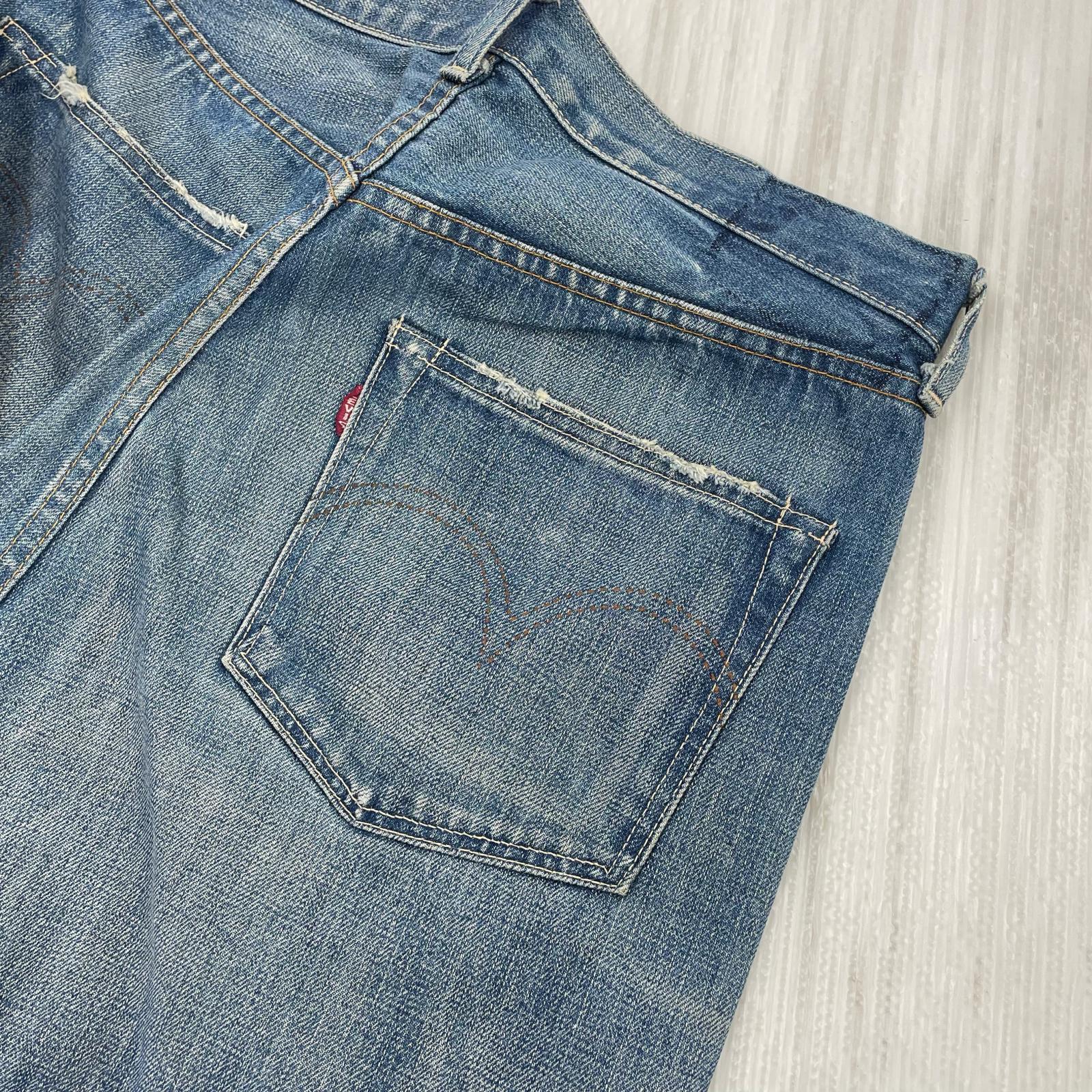 デニムパンツ 44501 BIGE ペイント ダメージ加工 インディゴ (32) 32 ブルー