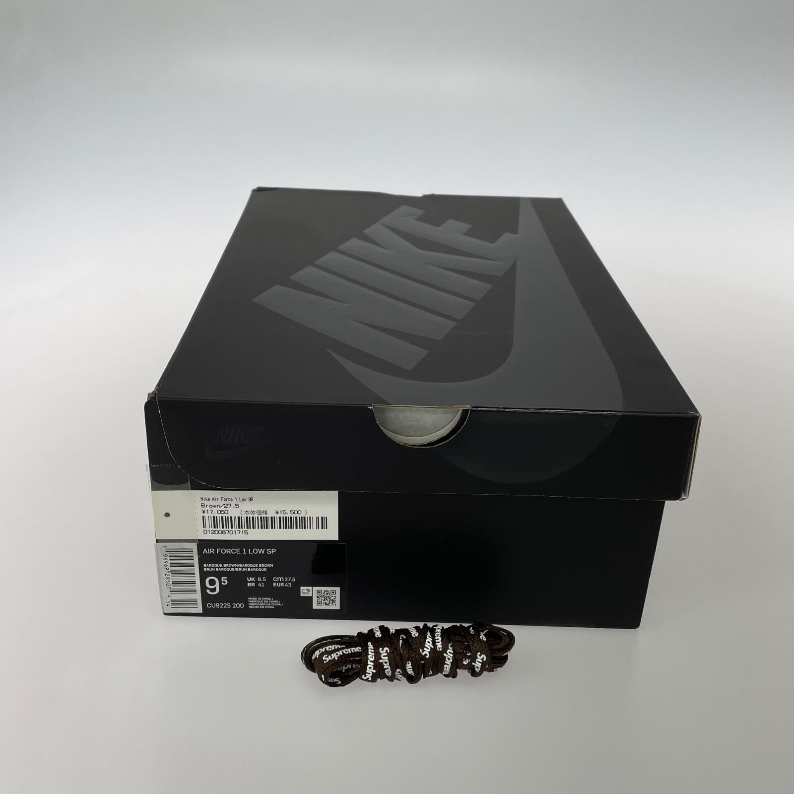 スニーカー Supreme/AIR FORCE 1 LOW SP 27.5cm (US9 1/2 UK9 EU45) ブラウン