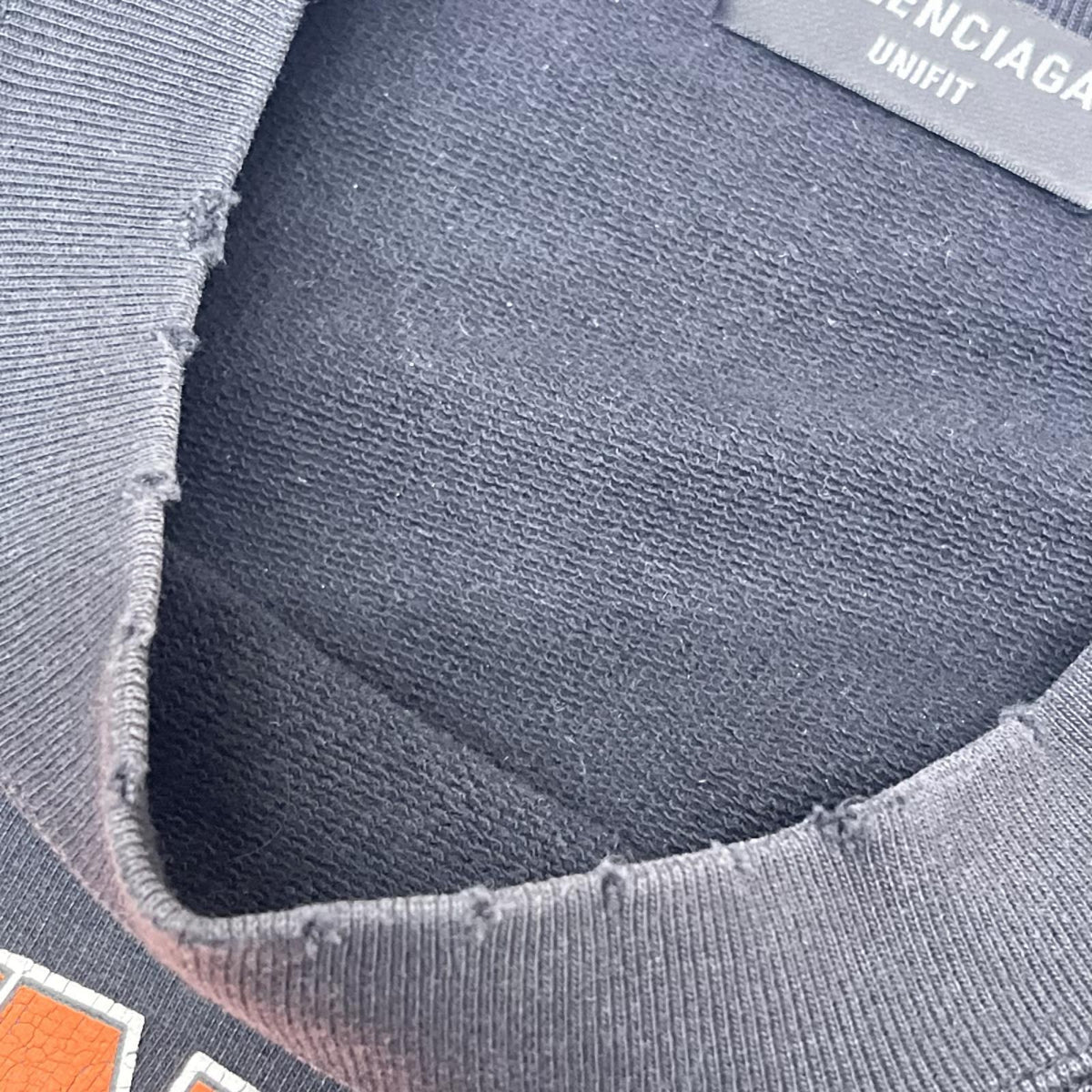 Balenciaga カレッジロゴ クラッシュスウェット ブラック M
