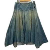 パンツ ワイドデニムパンツ/ボタンフライ/1