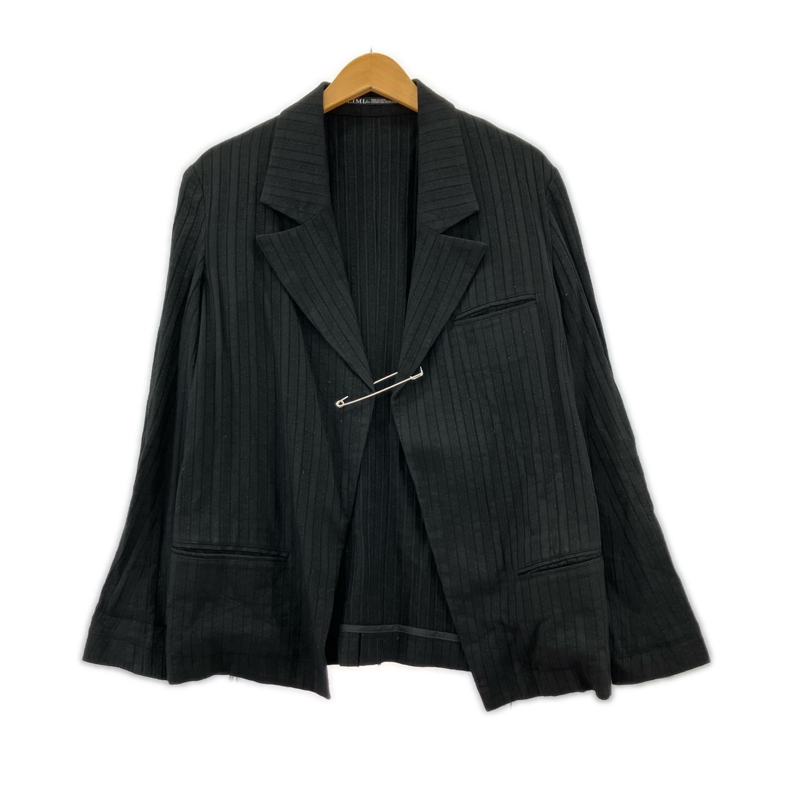 ジャケット Stripe cotton jacket 黒(S) S ブラック