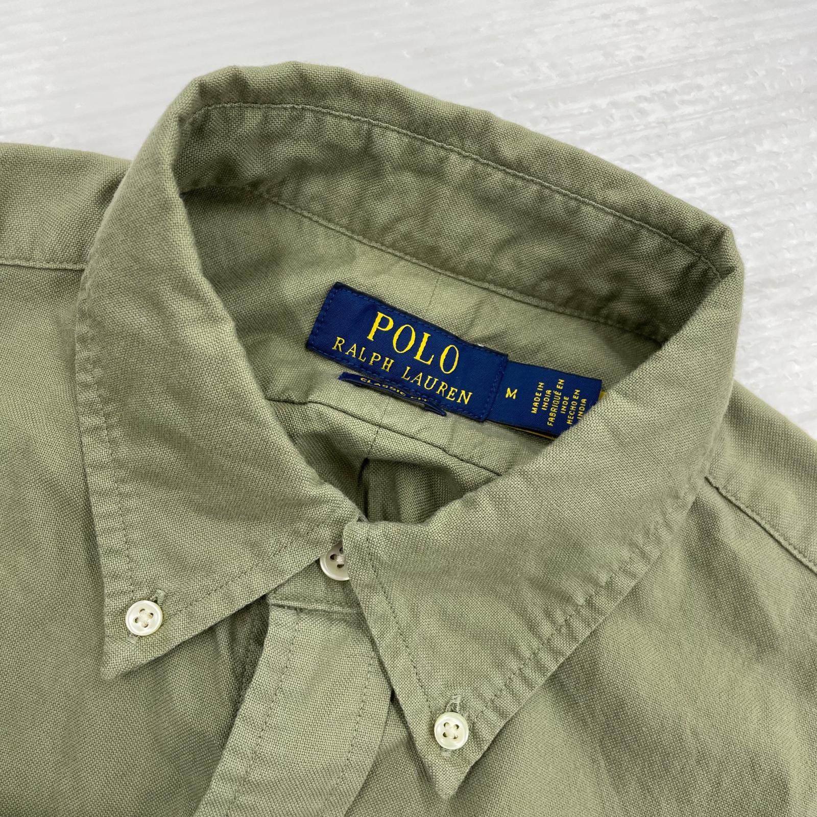 長袖シャツ CLASSIC FIT オレンジポニー刺? カーキ M カーキ