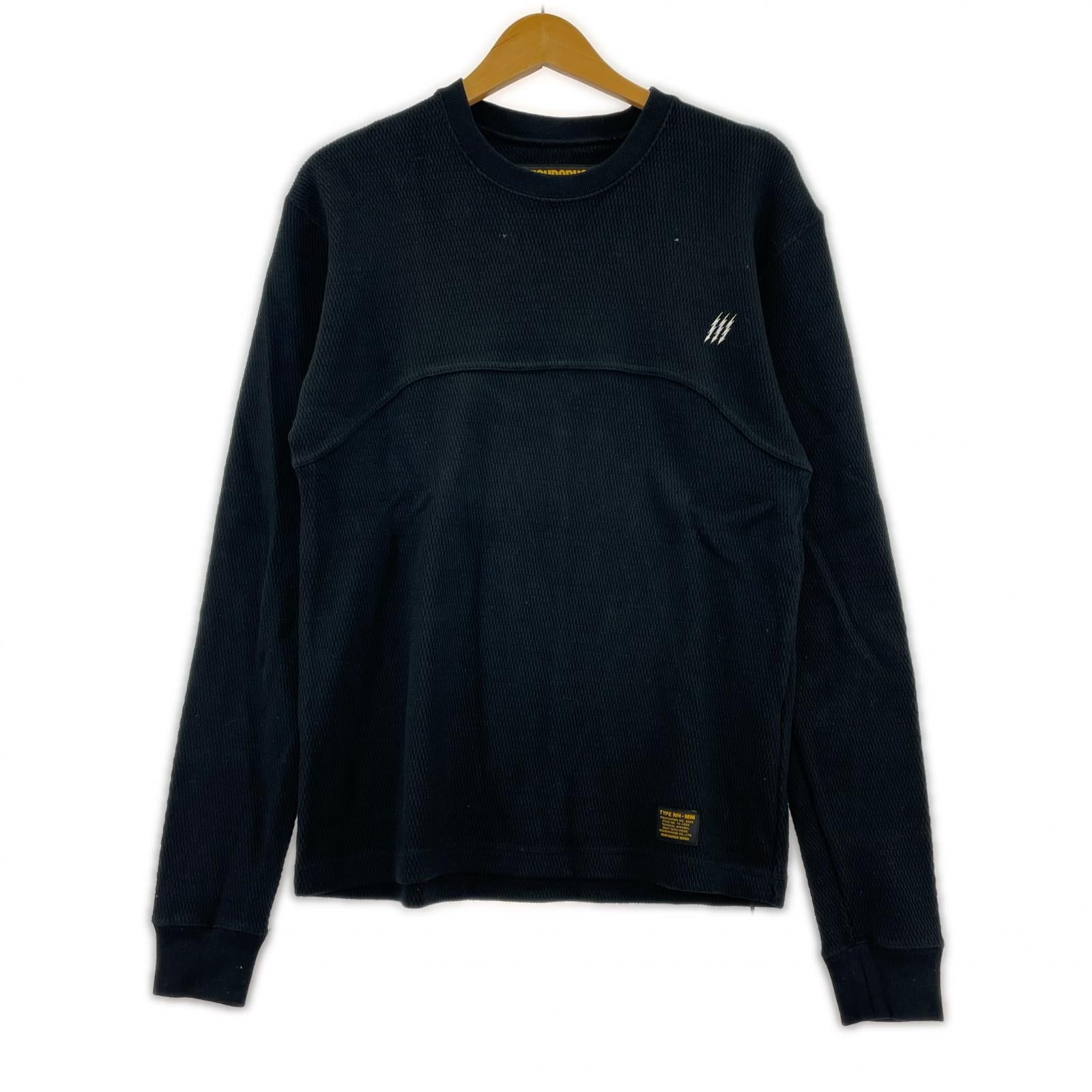 長袖Tシャツ M-WAFFLE/C-CREW.LS 191OKNH-CSM01 (M) M ブラック