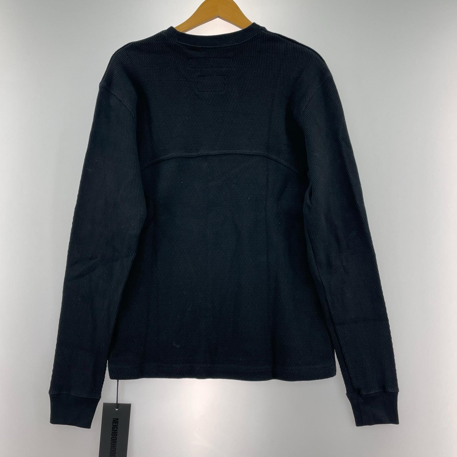 長袖Tシャツ M-WAFFLE/C-CREW.LS 191OKNH-CSM01 (M) M ブラック