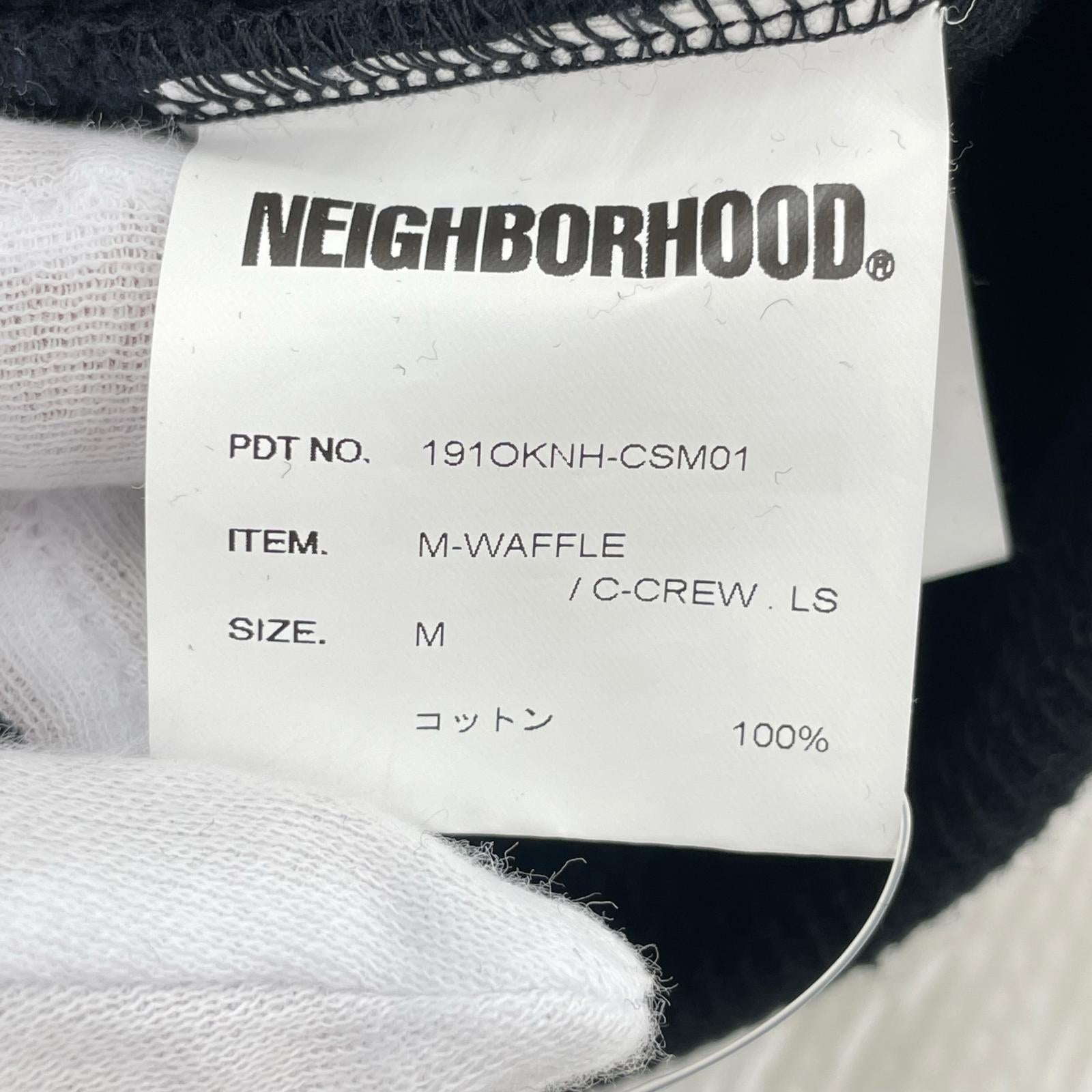長袖Tシャツ M-WAFFLE/C-CREW.LS 191OKNH-CSM01 (M) M ブラック