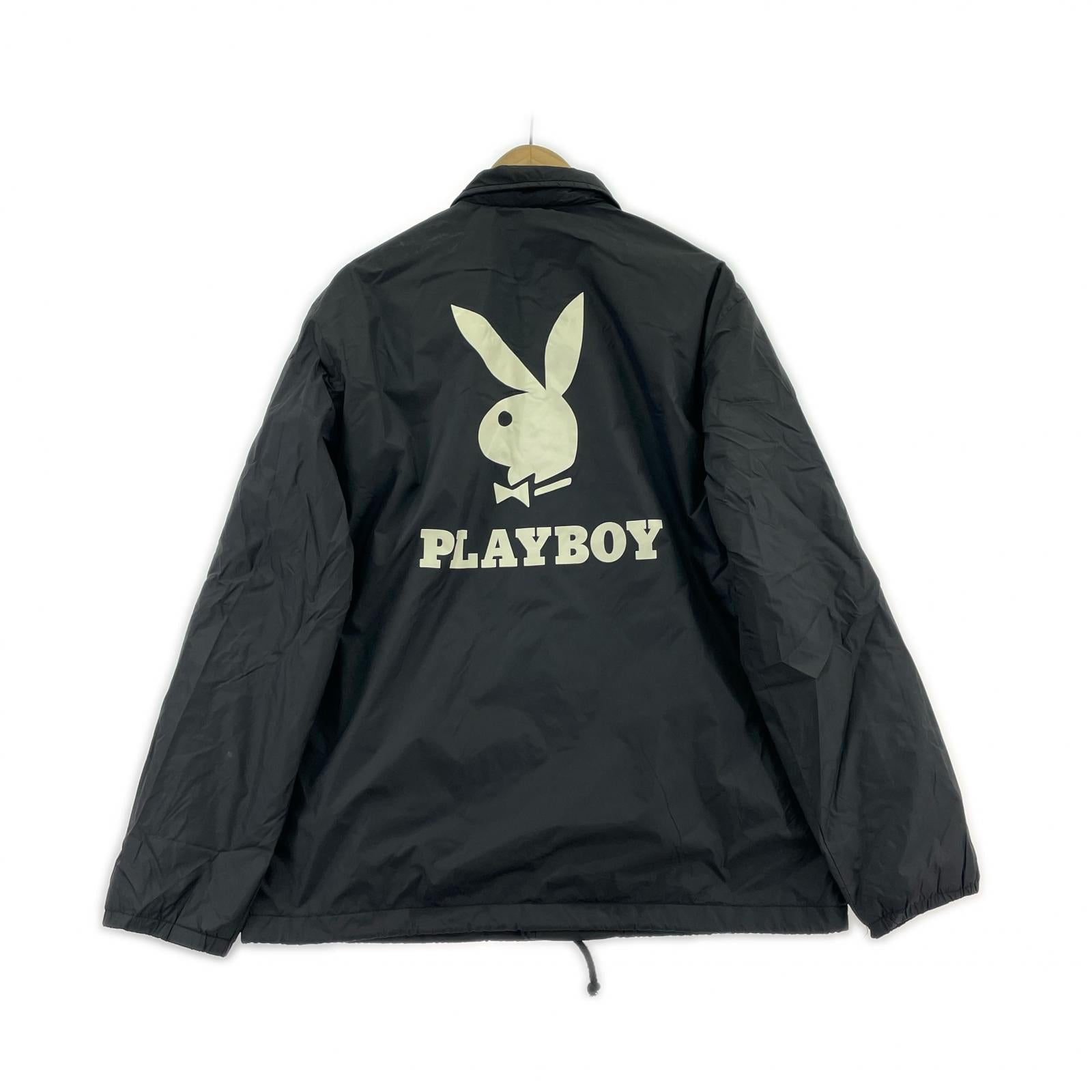 ジャケット xPLAYBOY コーチジャケット L ブラック