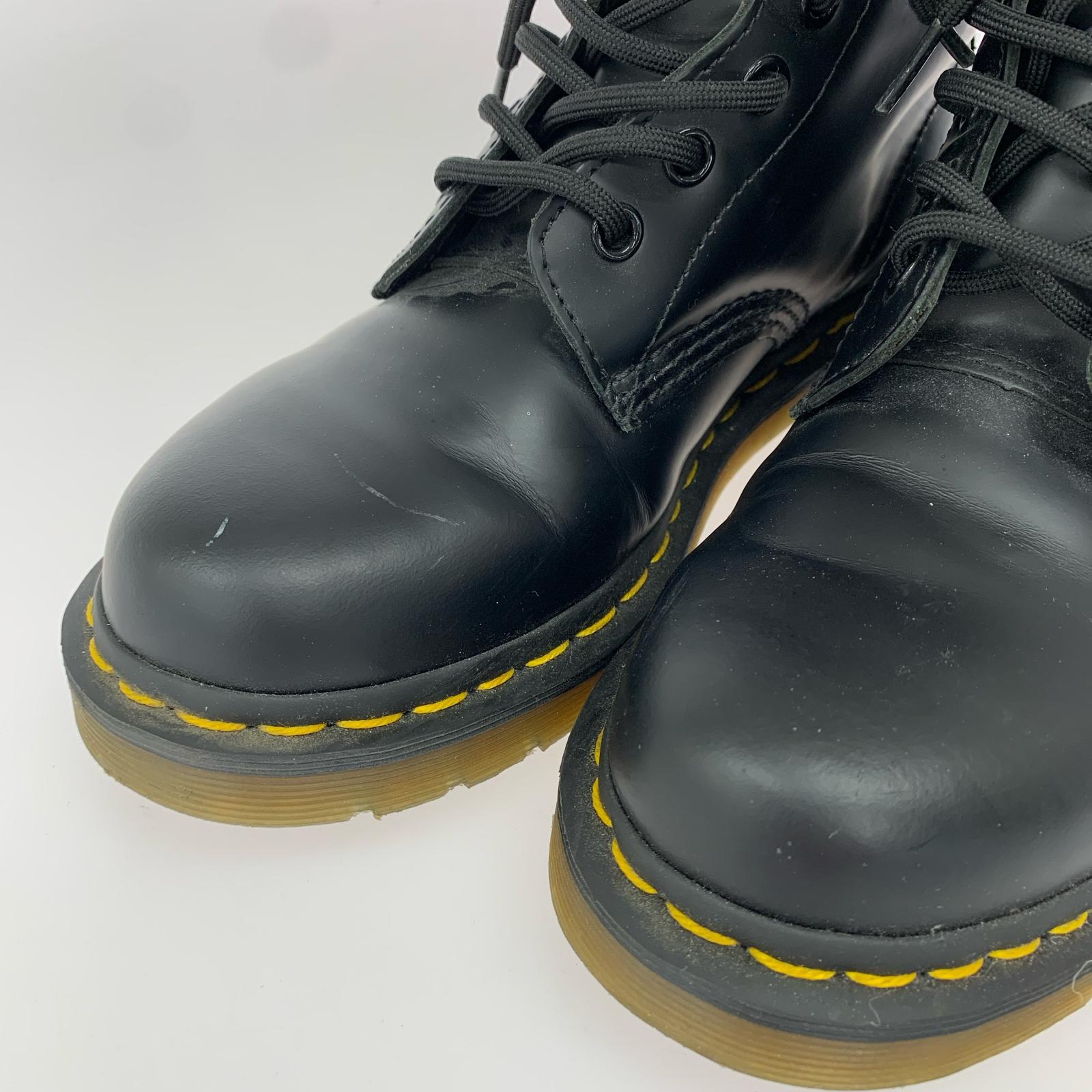 ブーツ Smooth Leather Lace Up Boots 8hole BLK ブラック