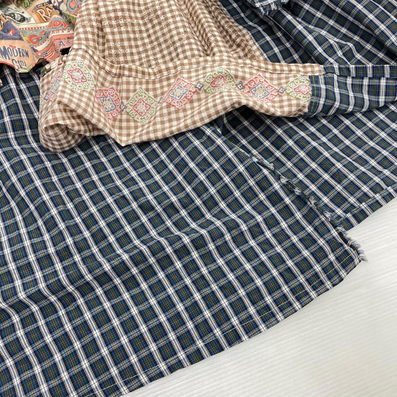 ワンピース リメイク、ドッキングシャツ L