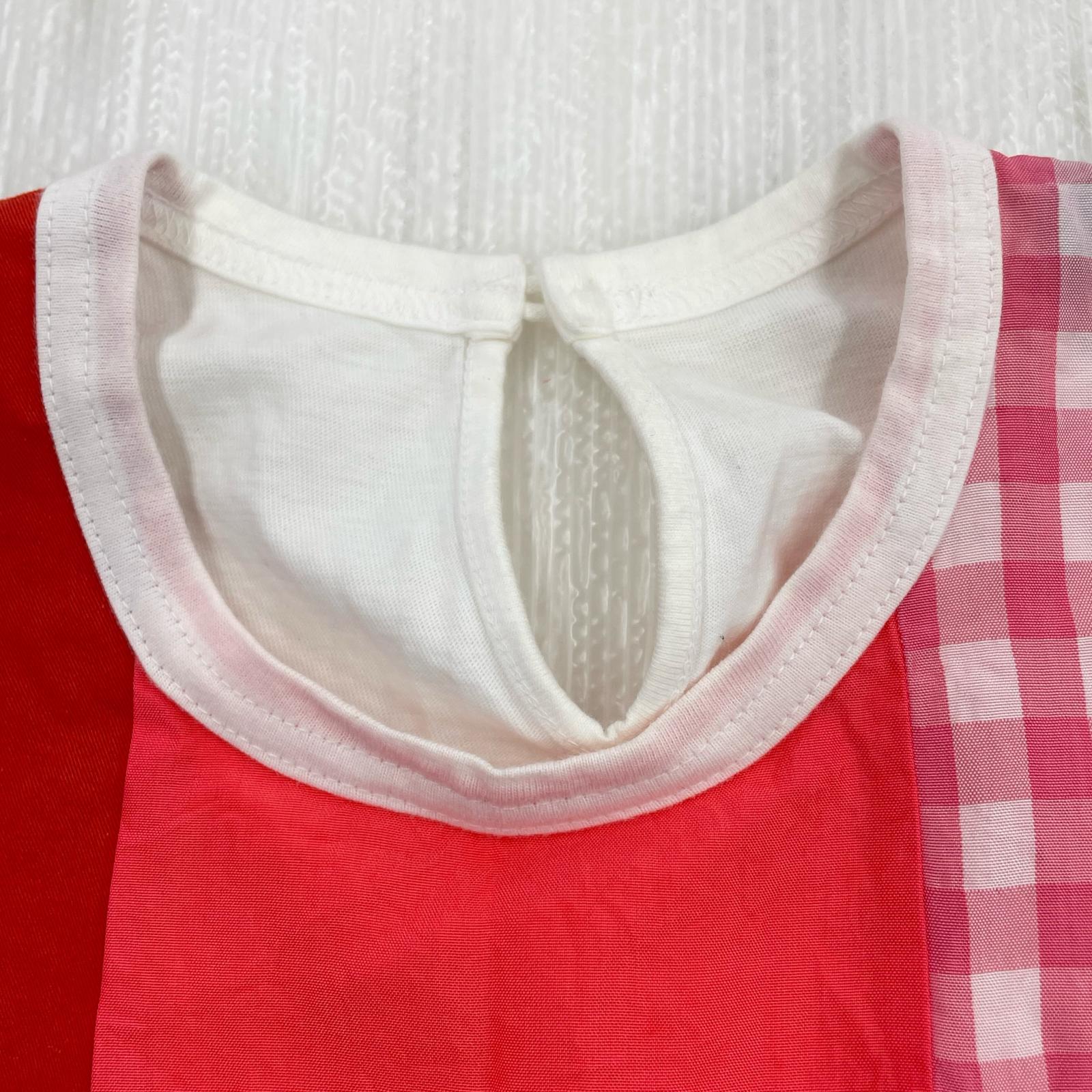 半袖Tシャツ パッチワーク (-) レッド