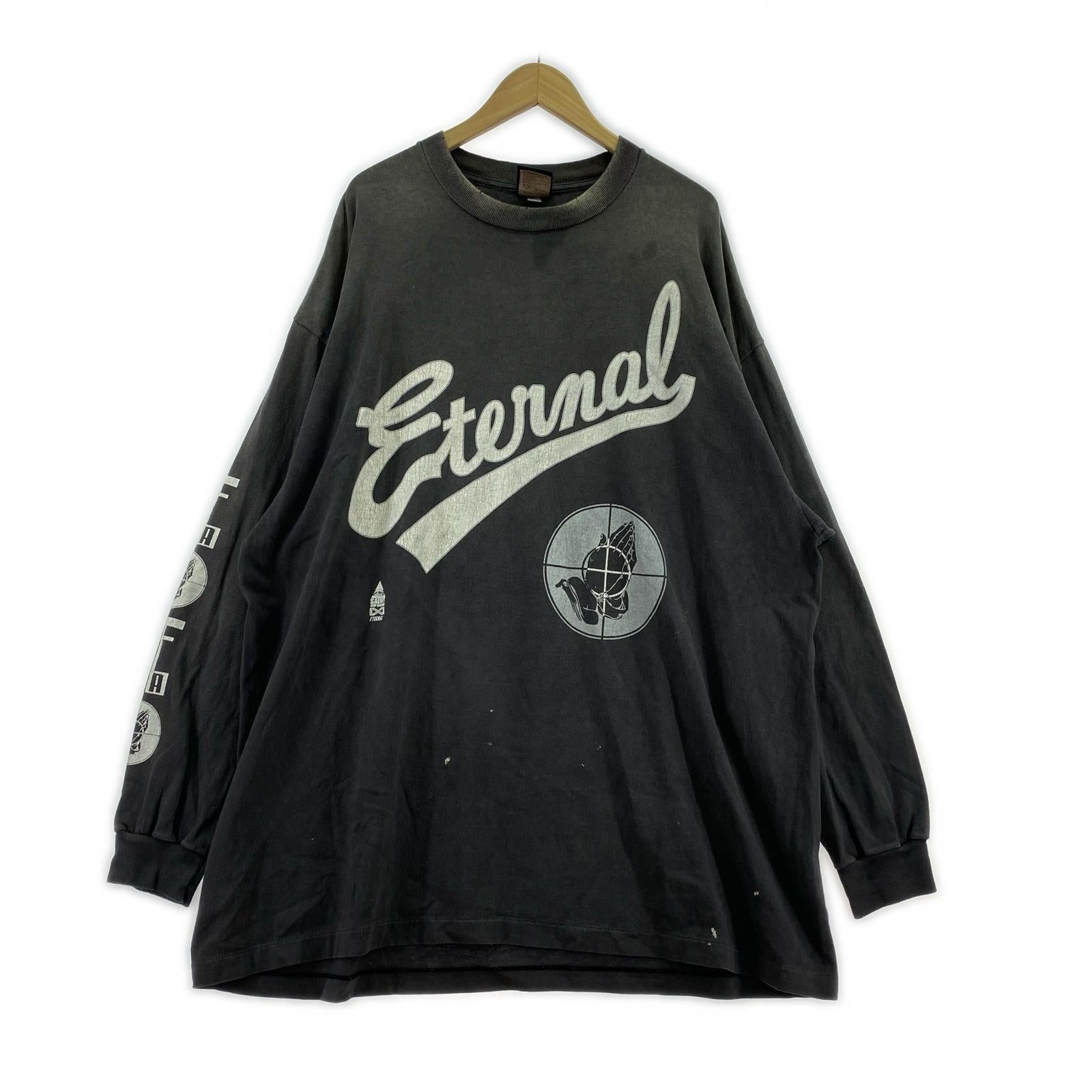 長袖Tシャツ FEAR OF GOD/FG_LS TEE /SNT OF GOD/黒系 グレー