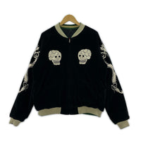 ブルゾン 別珍 スーベニアジャケット SPIDERWEB, SNAKE & SKULL ブラック