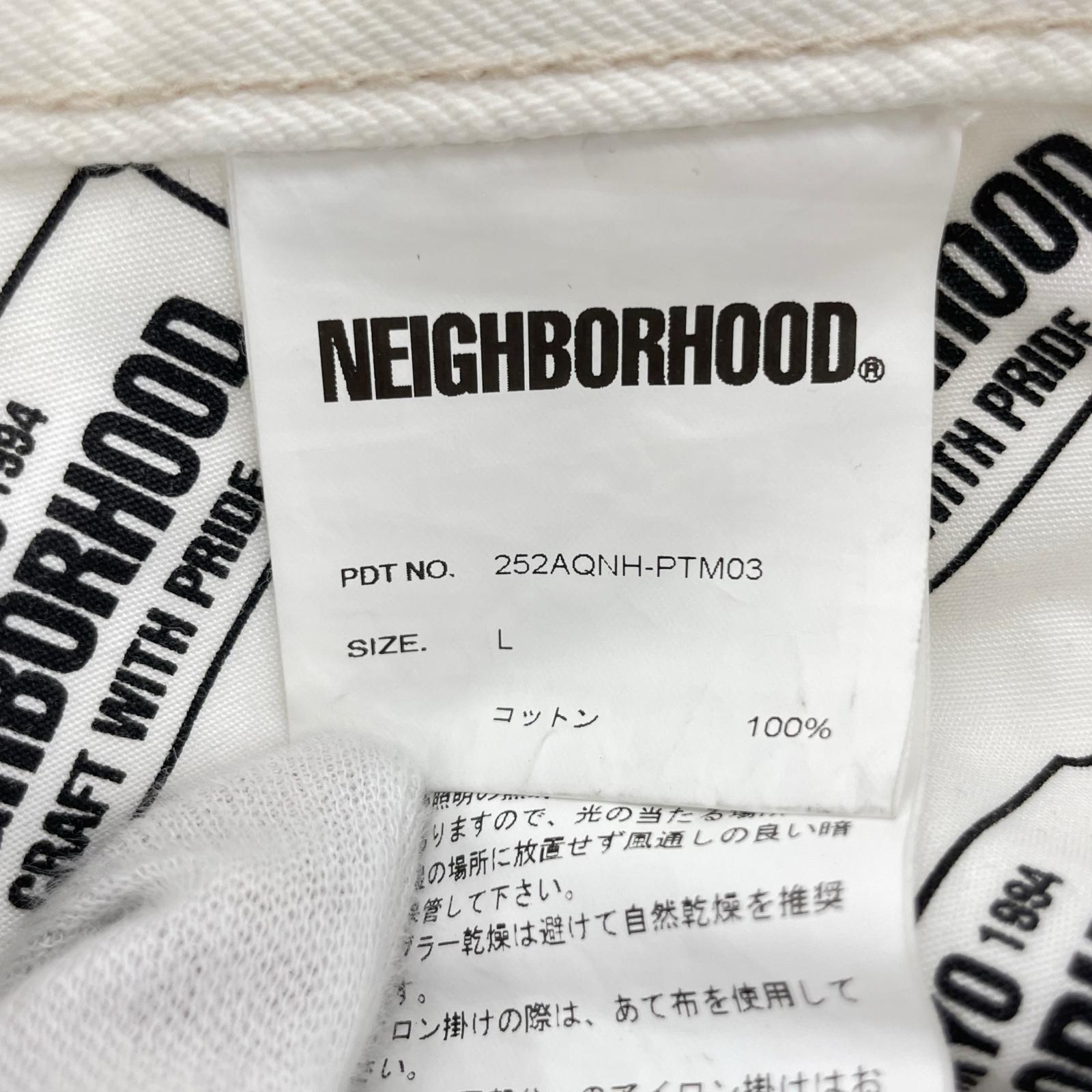 デニムパンツ NEIGHBORHOOD DENIM PAINTER PANTS デニムペインターパンツ L ホワイト L ホワイト