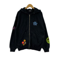 パーカー XLARGE DAISY ZIP HOODED SWEAT ジップフーディ M ブラック M ブラック
