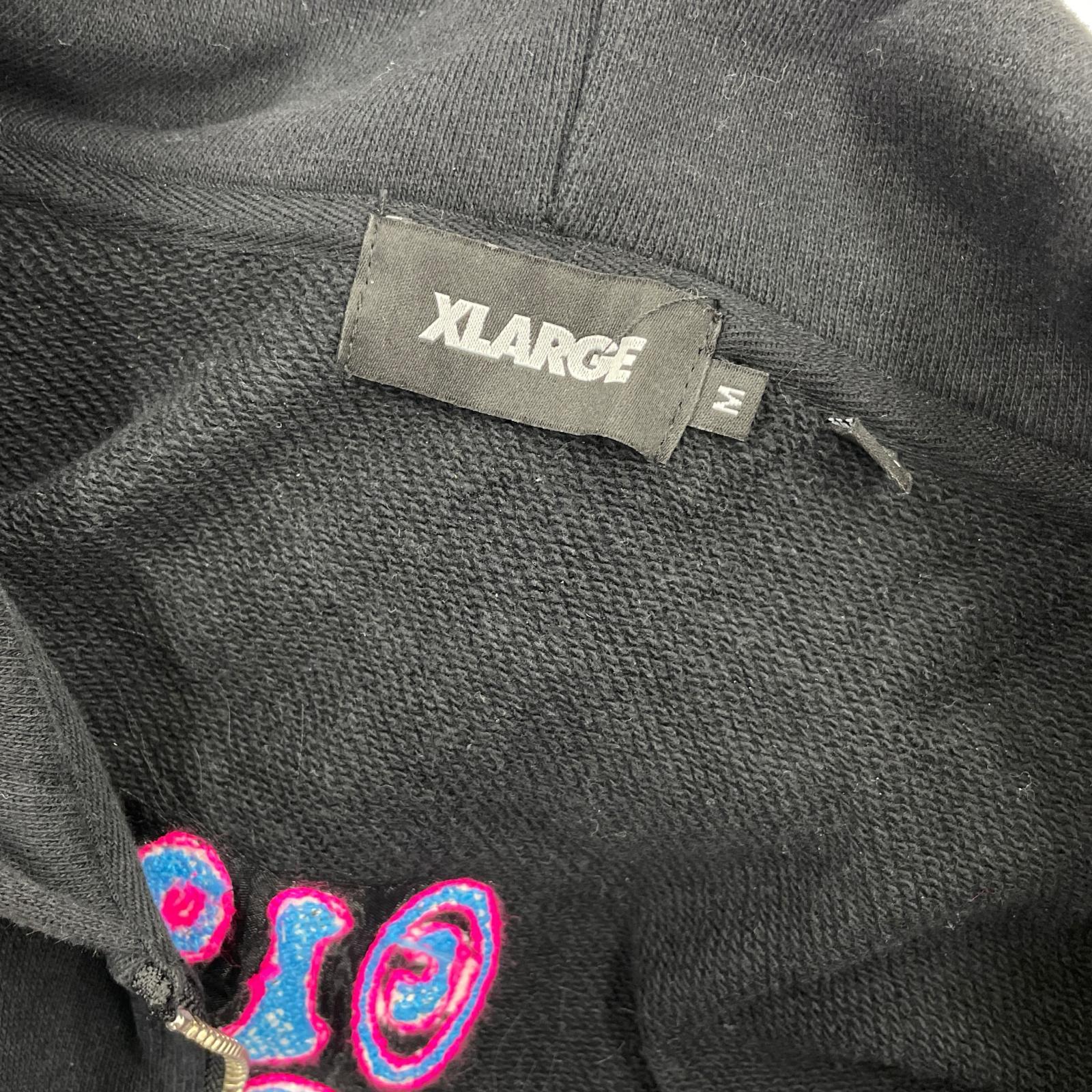 パーカー XLARGE DAISY ZIP HOODED SWEAT ジップフーディ M ブラック M ブラック