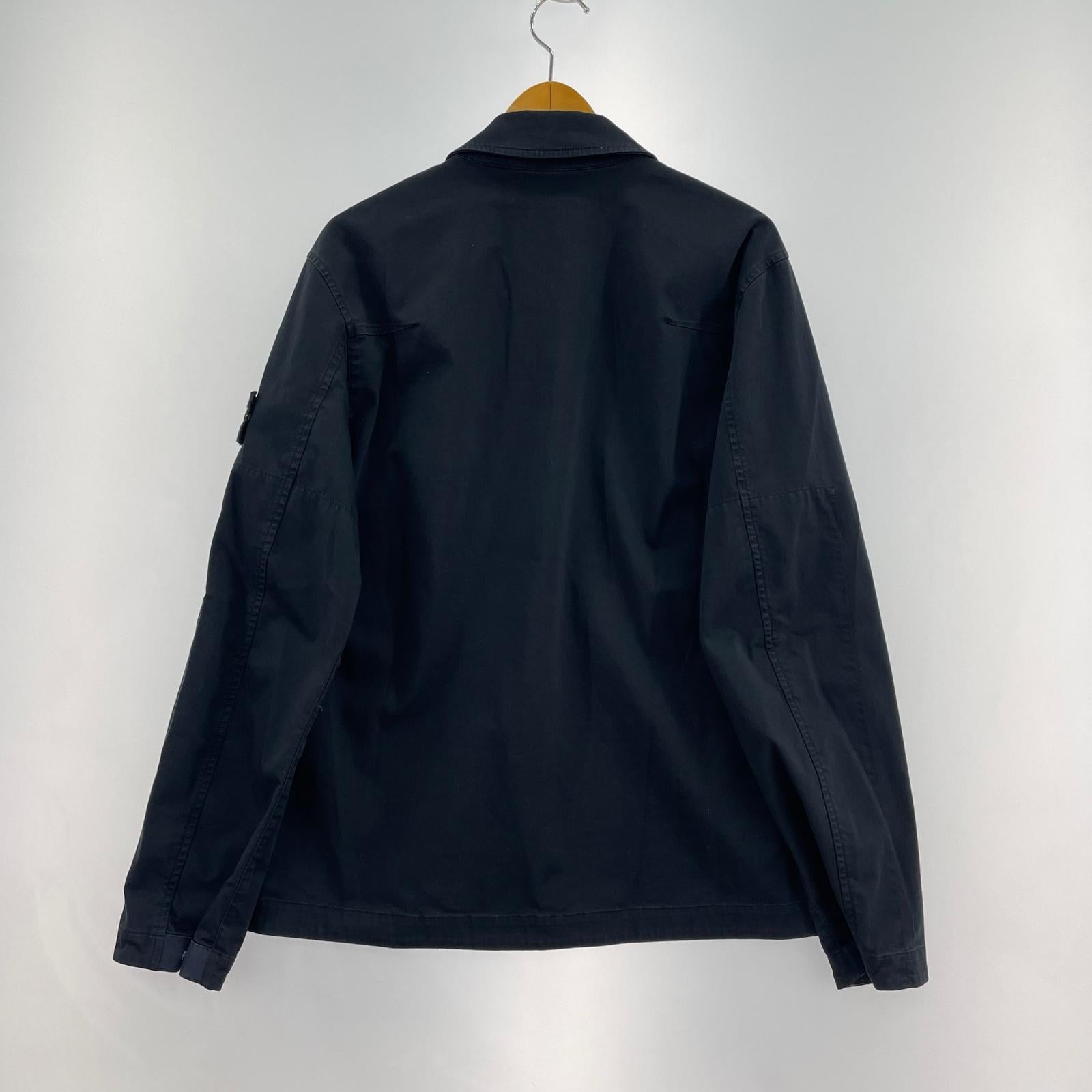 ジャケット STONE ISLAND 24AW GARMENT DYED SHIRT ガーメントダイシャツジャケット M ネイビー M ネイビー