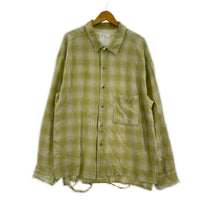 長袖シャツ ANCELLM RAYON CHECK SHIRT クラッシュレーヨンシャツ 2 イエロー 2 イエロー