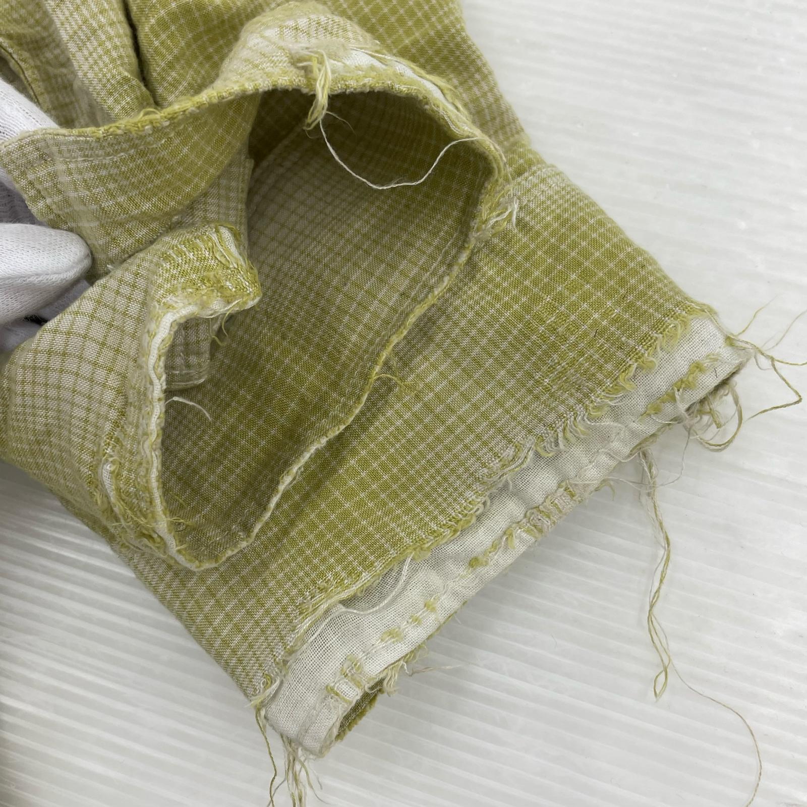長袖シャツ ANCELLM RAYON CHECK SHIRT クラッシュレーヨンシャツ 2 イエロー 2 イエロー