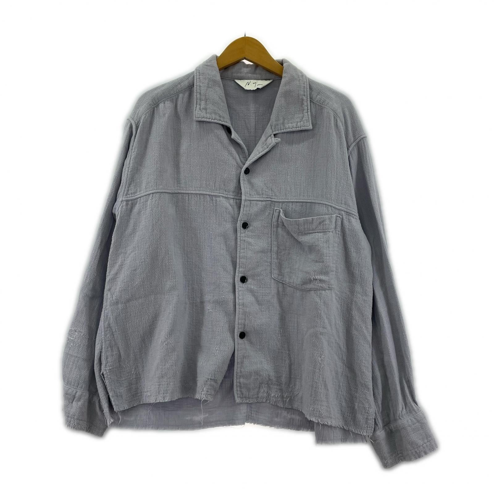 長袖シャツ ANCELLM DOUBLEGAUZE SHIRT シャツジャケット 1 ラベンダー
