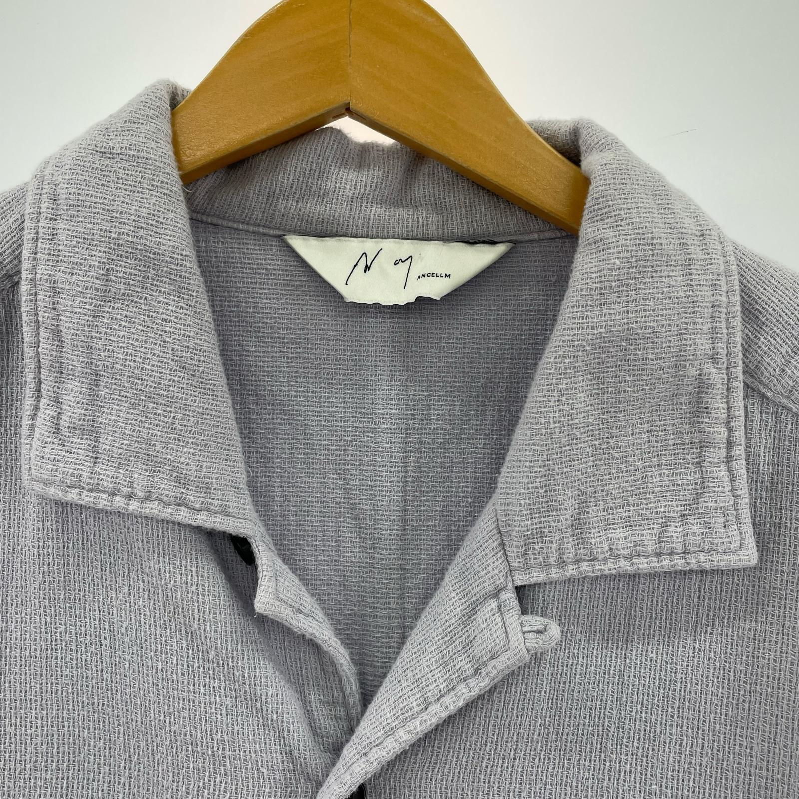 長袖シャツ ANCELLM DOUBLEGAUZE SHIRT シャツジャケット 1 ラベンダー