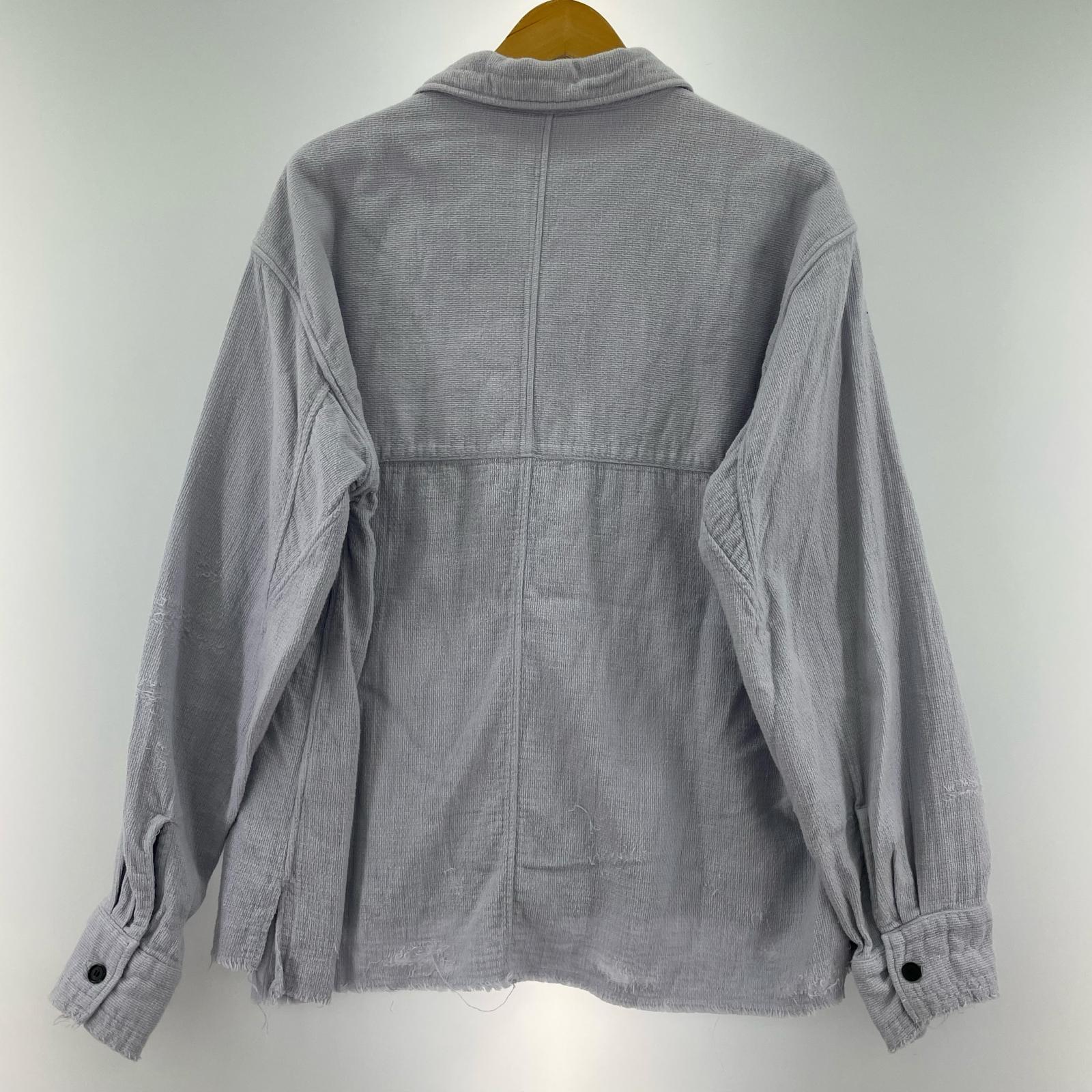 長袖シャツ ANCELLM DOUBLEGAUZE SHIRT シャツジャケット 1 ラベンダー
