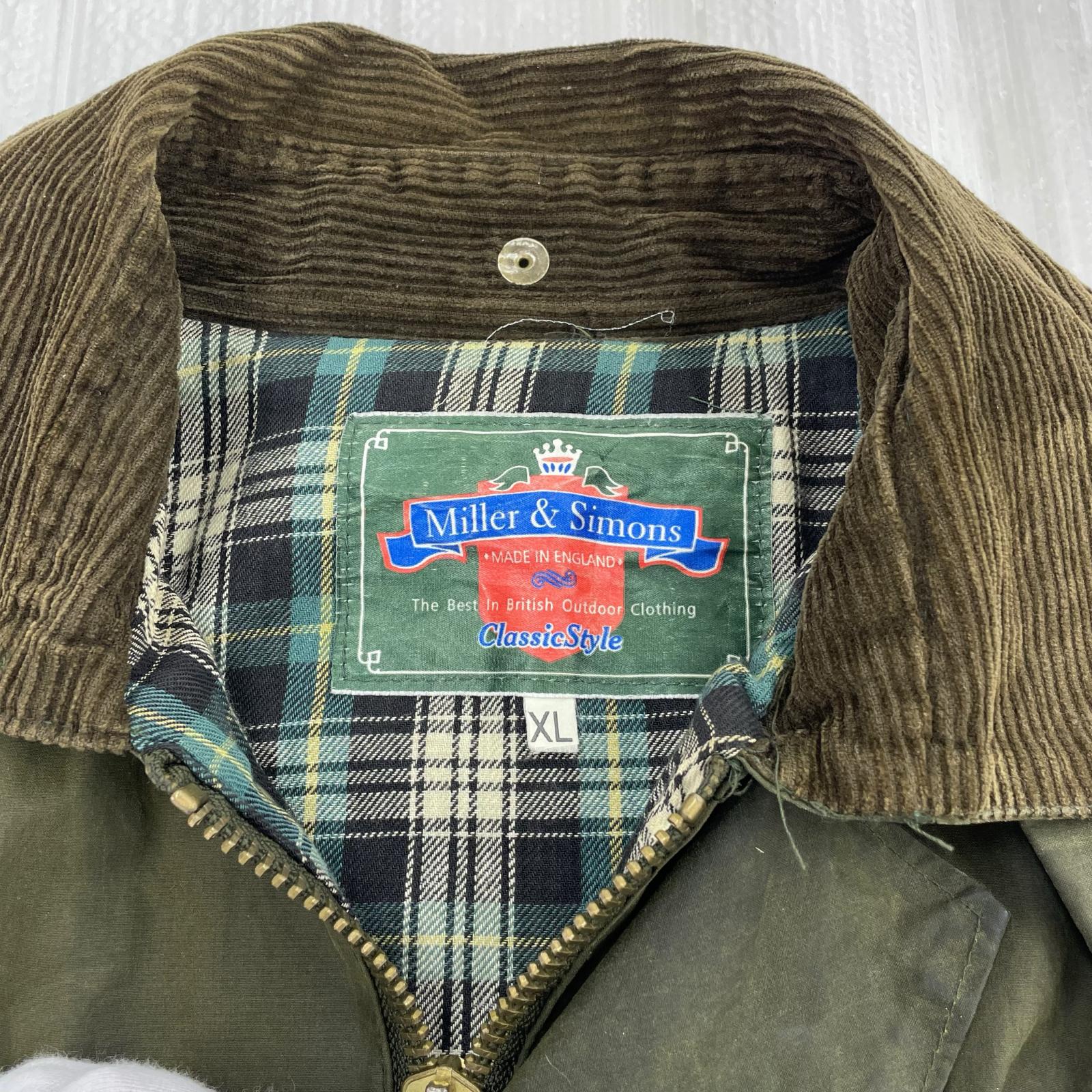 ジャケット MILLER&SIMONS オイルドジャケット XL カーキ