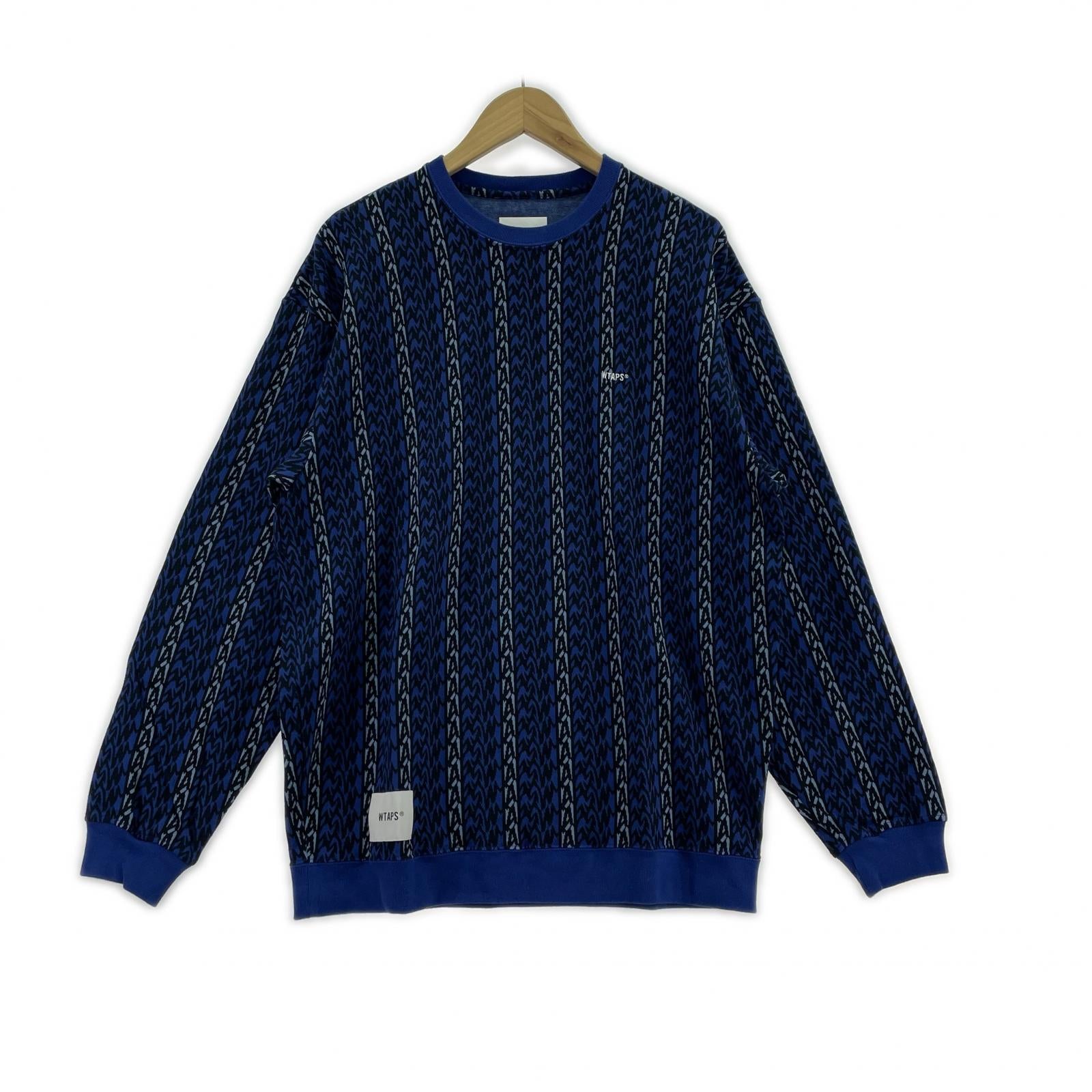 長袖Tシャツ BDY/LS/COTTON.TEXTILE.SIGN 241ATDT-CSM16 2 ブルー