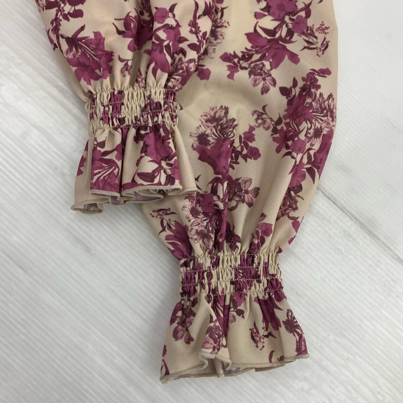 ワンピース Donatella flowerチョーカーネックワンピース/ピンク ベージュ