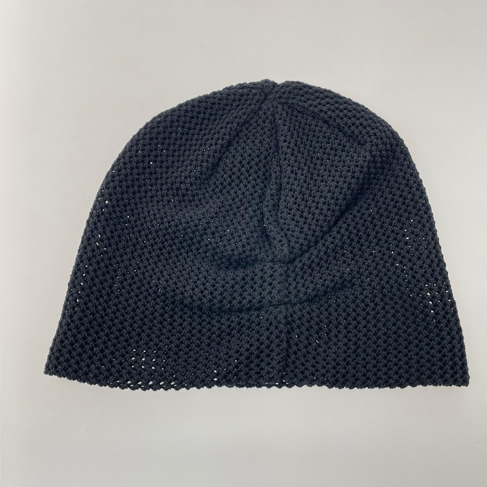 キャップ muta×ACANTHUS ロゴパッチビーニー 黒 フリー ブラック