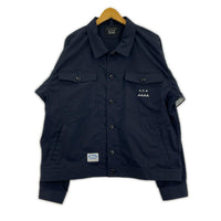 ジャケット muta×ACANTHUS ミリタリーシャツジャケット 紺 L ネイビー