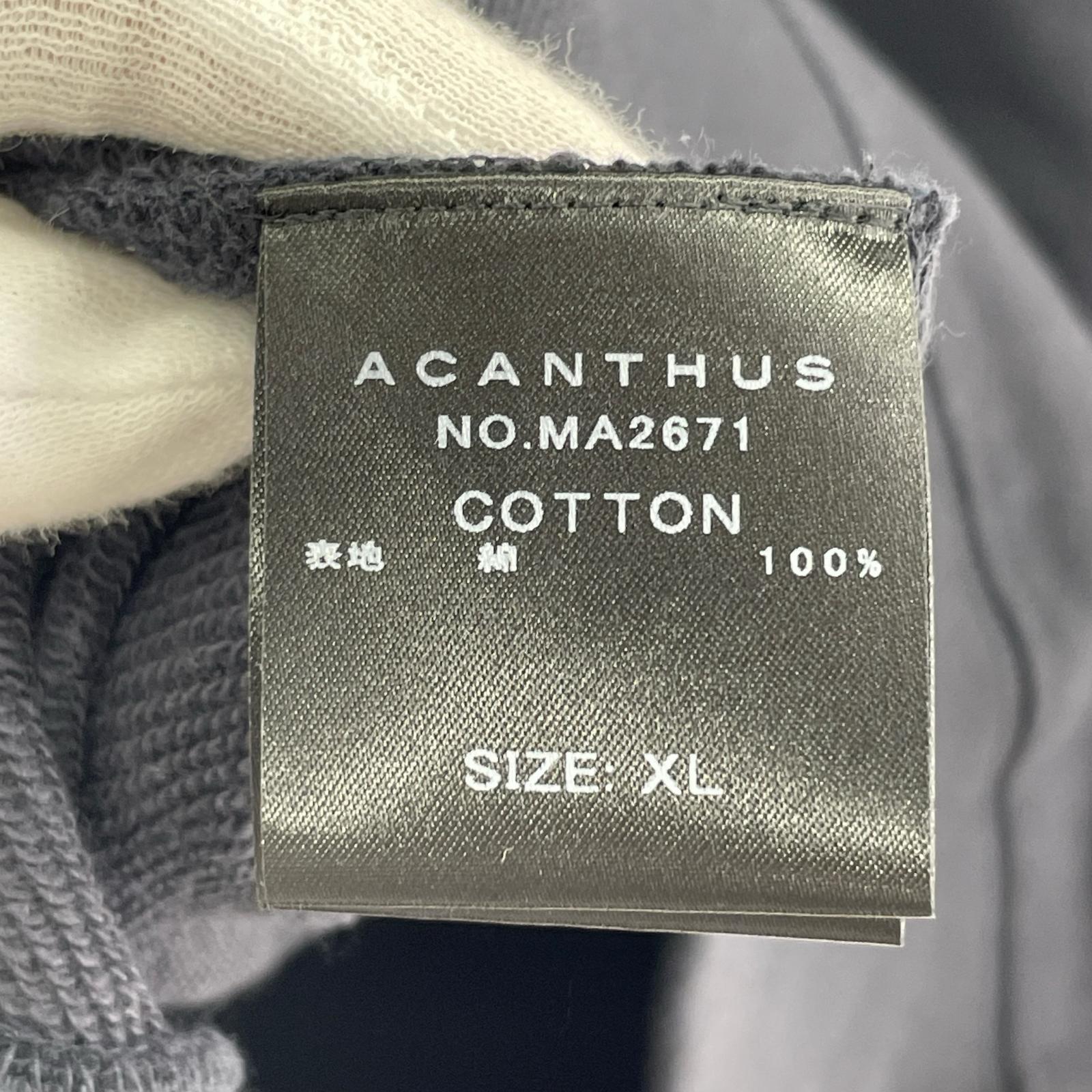 パーカー ACANTHUS 刺繍POパーカー ネイビー