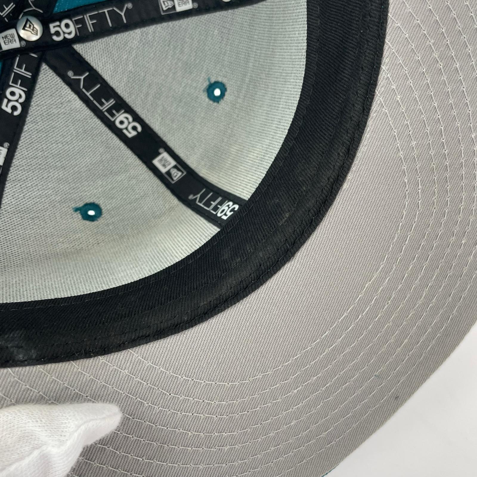 キャップ STUSSY×NEW ERA 刺繍 ベースボールキャップ ターコイズ