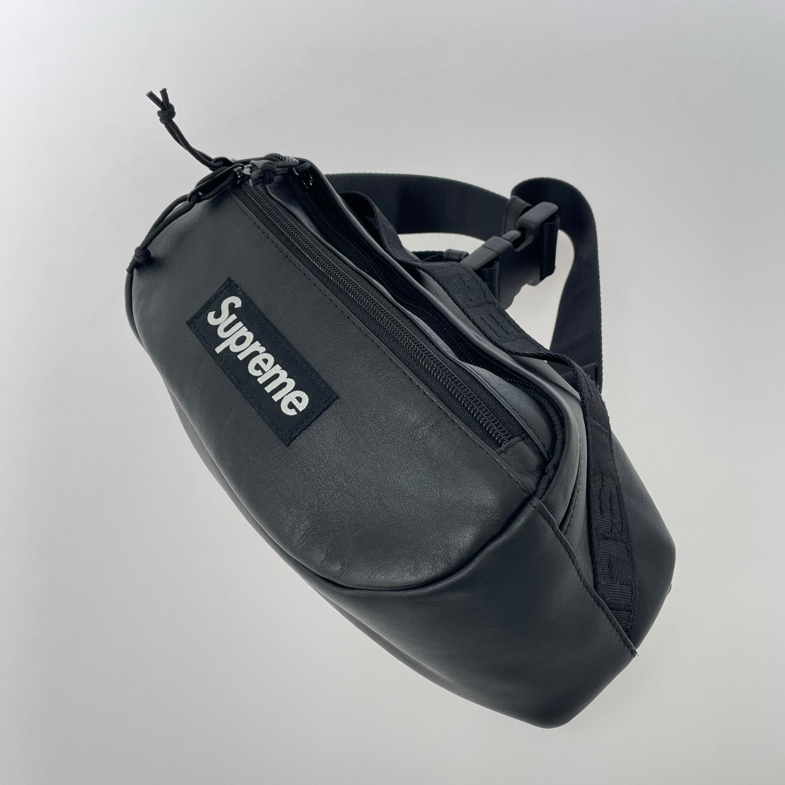 ショルダーバッグ Supreme 24AW LEATHER WAIST BAG 黒 ブラック