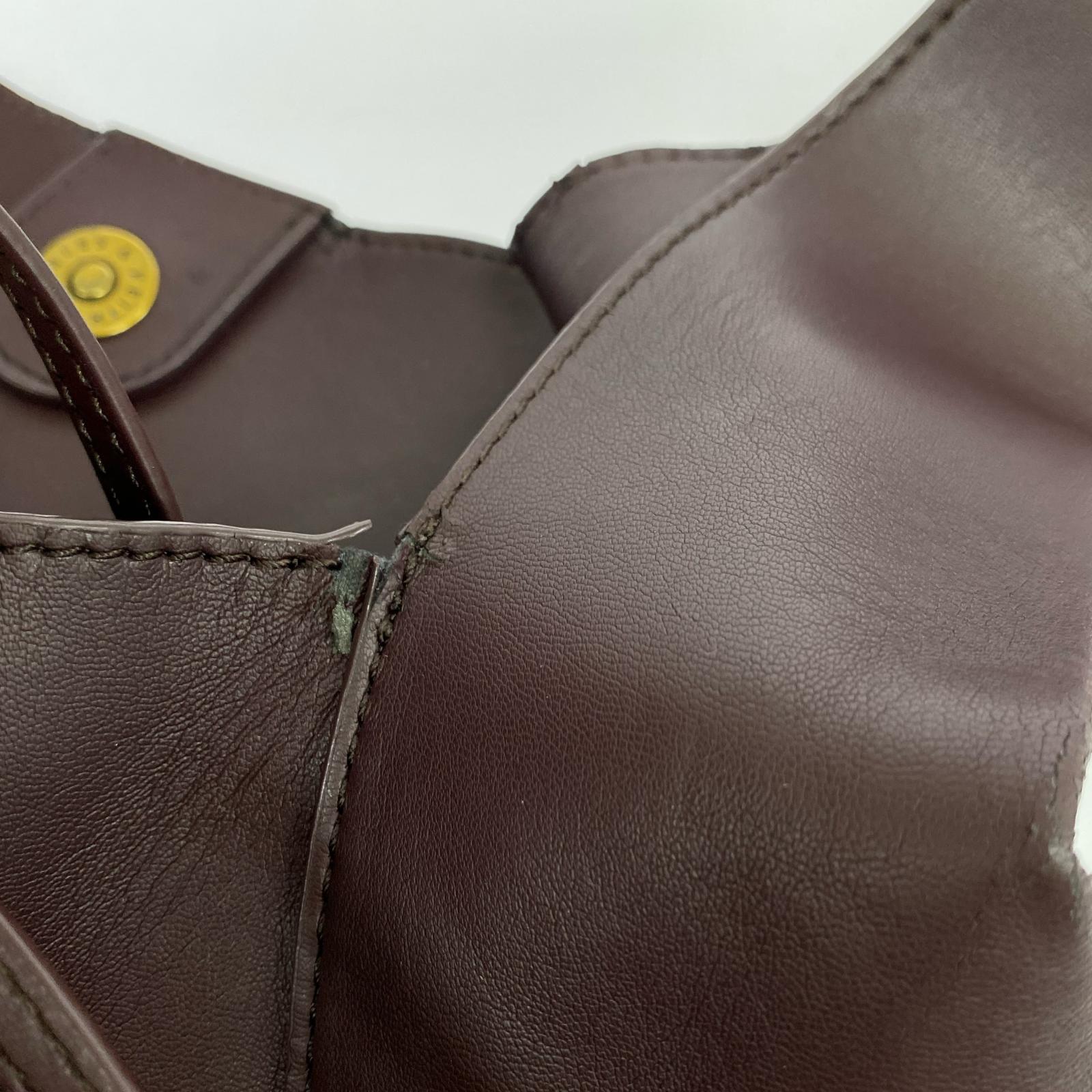 ハンドバッグ レザー BRW ブラウン