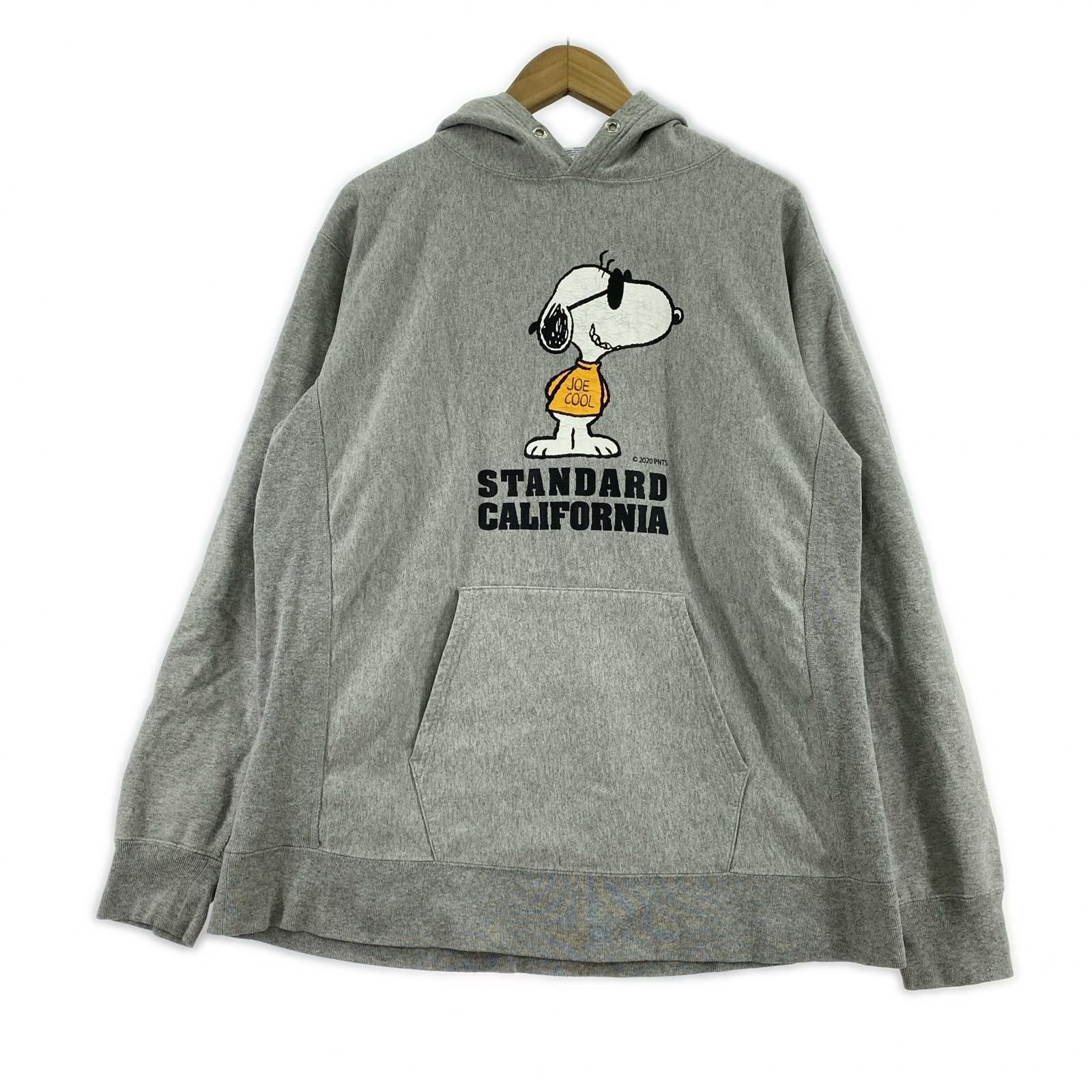 パーカー PEANUTS SNOOPY JOE COOL Hoodie M グレー