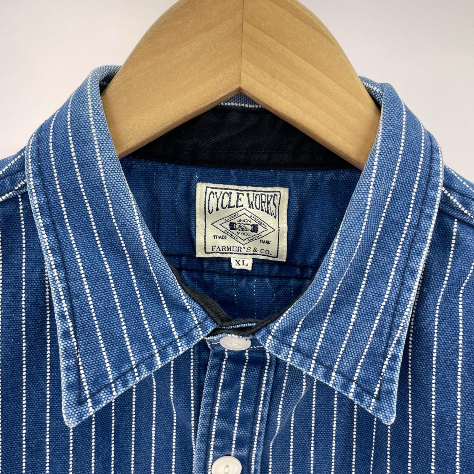 ジャケット CYCLE WORKS FARMER'S ストライプ ブルー