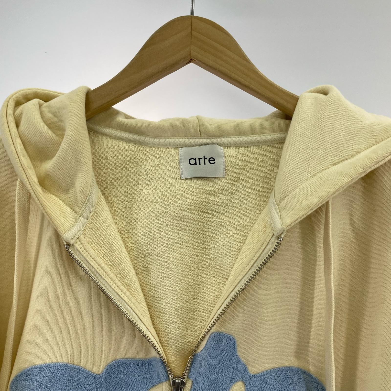 パーカー Arte Antwerp Emboidery Zip Hoodie ジップパーカー XL アイボリー