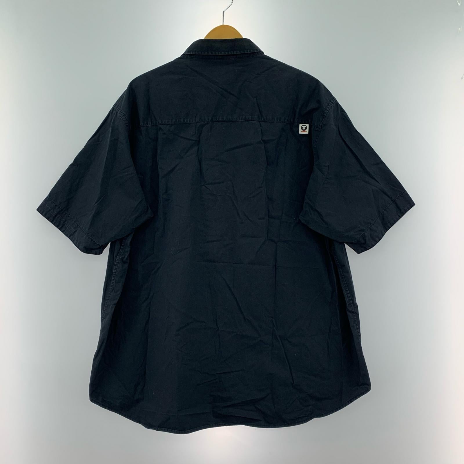 半袖シャツ AAPE NOW SHORT SLEEVE SHIRT 黒 (M) M ブラック