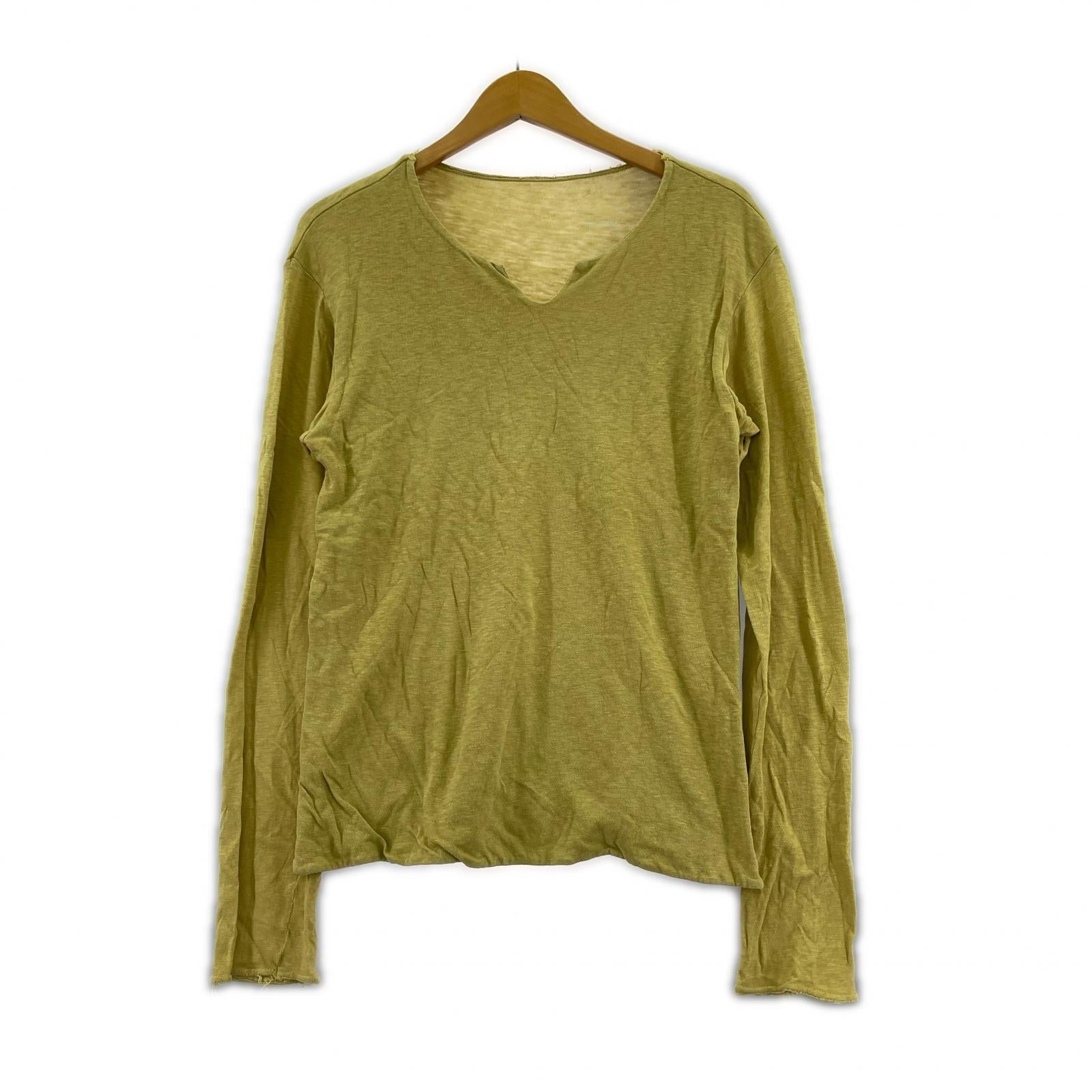 長袖Tシャツ KAPITAL capital期 キーネック L/S Tee 1 イエロー